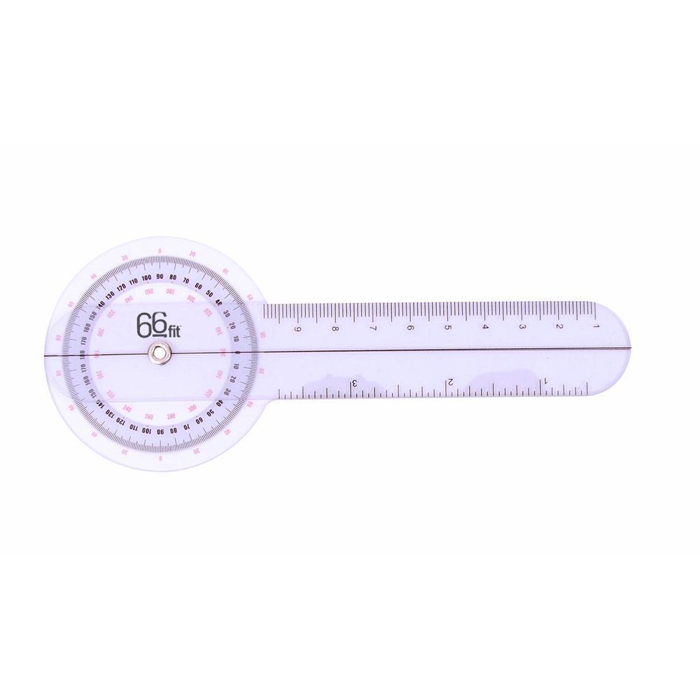 66fit Plastic Goniometer - 6 Inch Angle Measurement Tool for Physical Therapy, Yoga, and Fitness Training