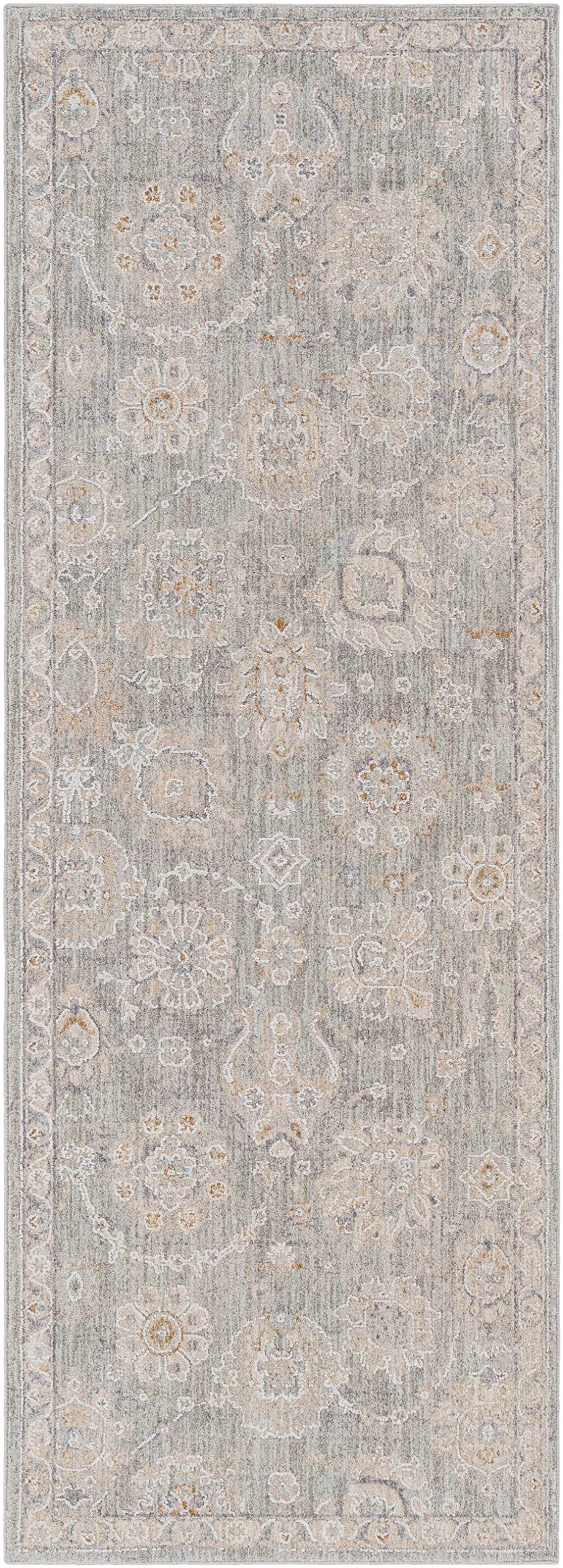 Hauteloom Wurtulla Modern Area Rug for Living Room & Bedroom - Soft Brown, Blue, Green Geometric Design - 6'7