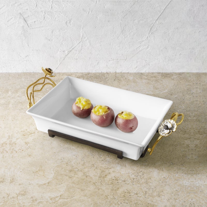 Premium Anemone Casserole Dish - Oven Safe Stoneware Baking Pan for Casseroles, Lasagna & More - Perfect for Family Dinners, Potlucks & Holiday Meals