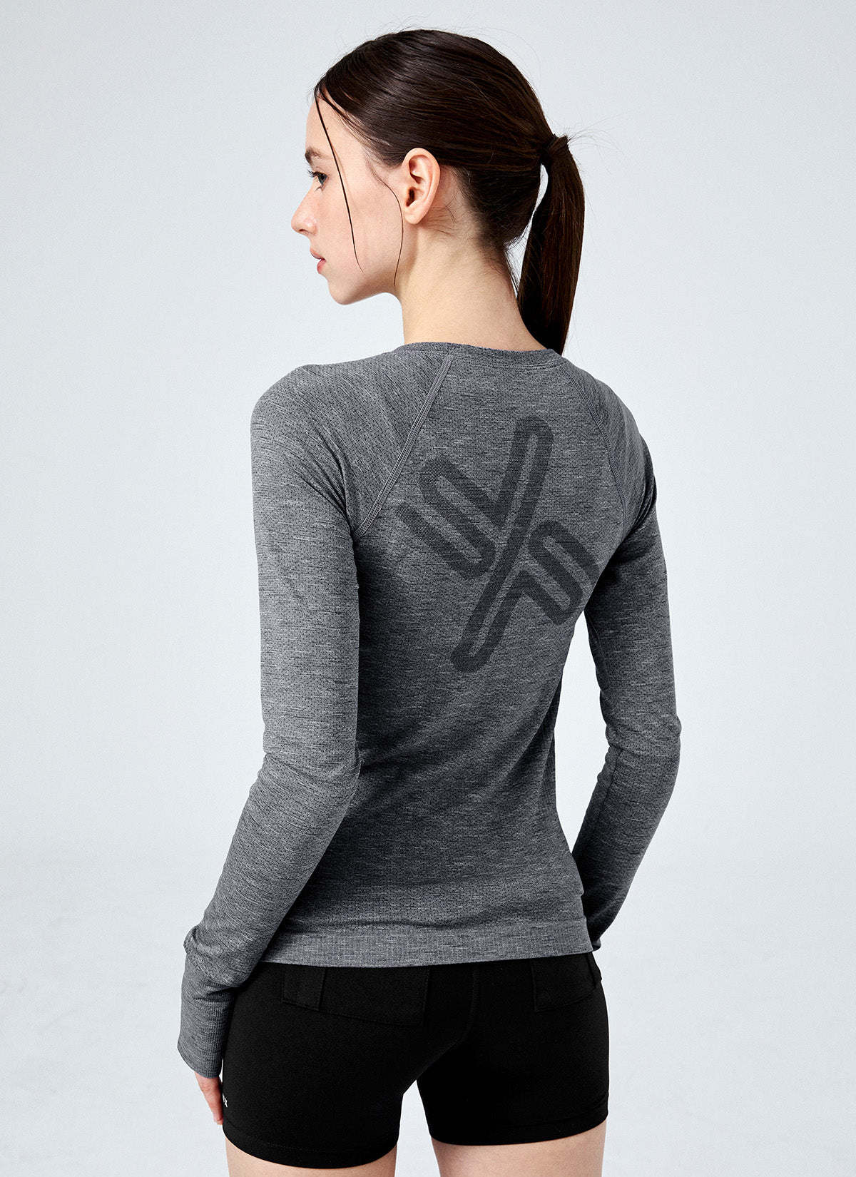 Breathable Mesh Seamless Long Sleeve Shirt with Finger Hole Design - Perfect for Yoga, Workouts & Outdoor Activities