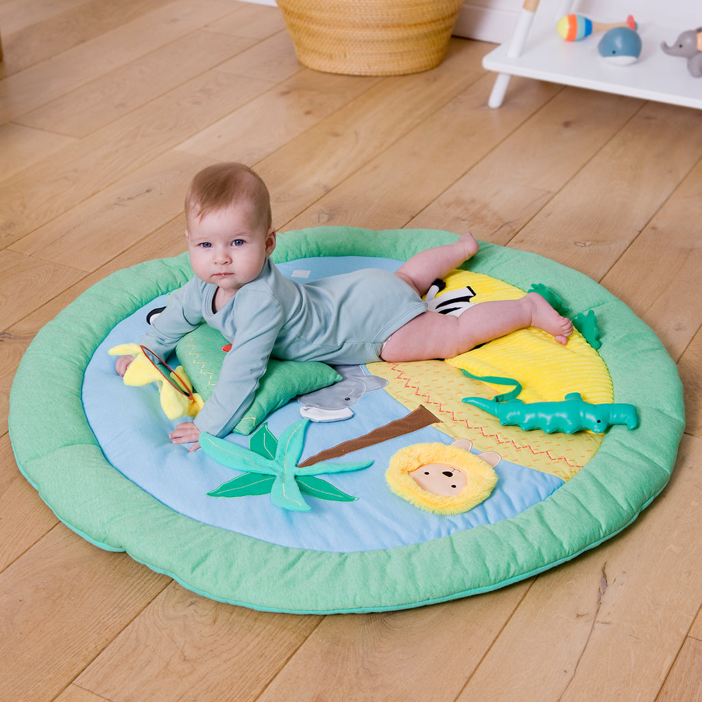 Little Big Friends Jungle Activity Playmat for Babies & Toddlers - Soft, Non-Toxic Play Mat for Crawling, Tummy Time & Learning - Perfect for Nursery, Daycare & Home Play Areas