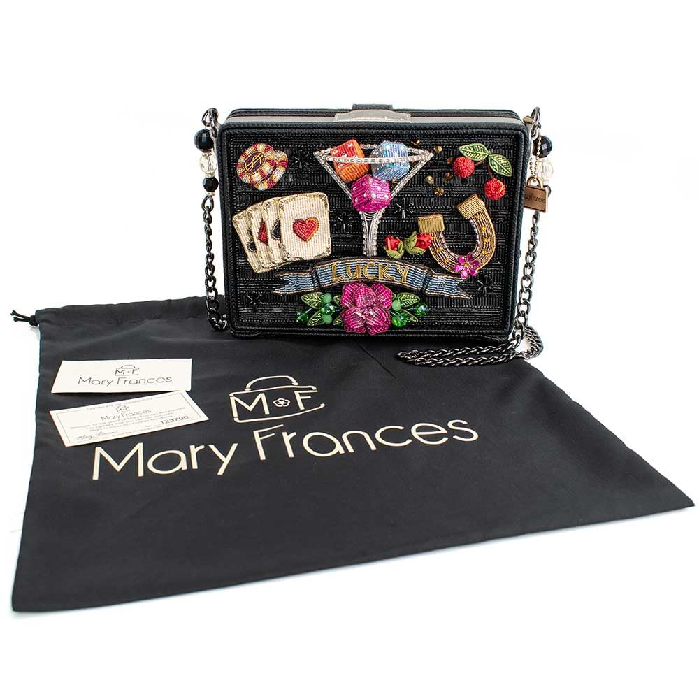 Mary Frances Lady Luck Crossbody Purse - Stylish Black Leather Handbag for Women | Perfect for Parties, Date Nights & Everyday Use