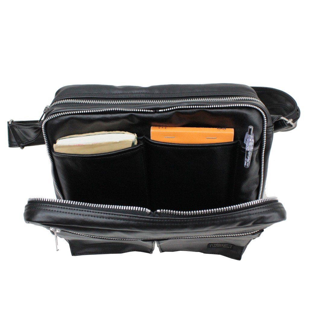 Yoshida Porter Freestyle Shoulder Bag 707-08211 - Durable Nylon Crossbody Bag for Men & Women, Lightweight Travel & Everyday Use (Black) - Perfect for Commuting, Work, and Outdoor Activities