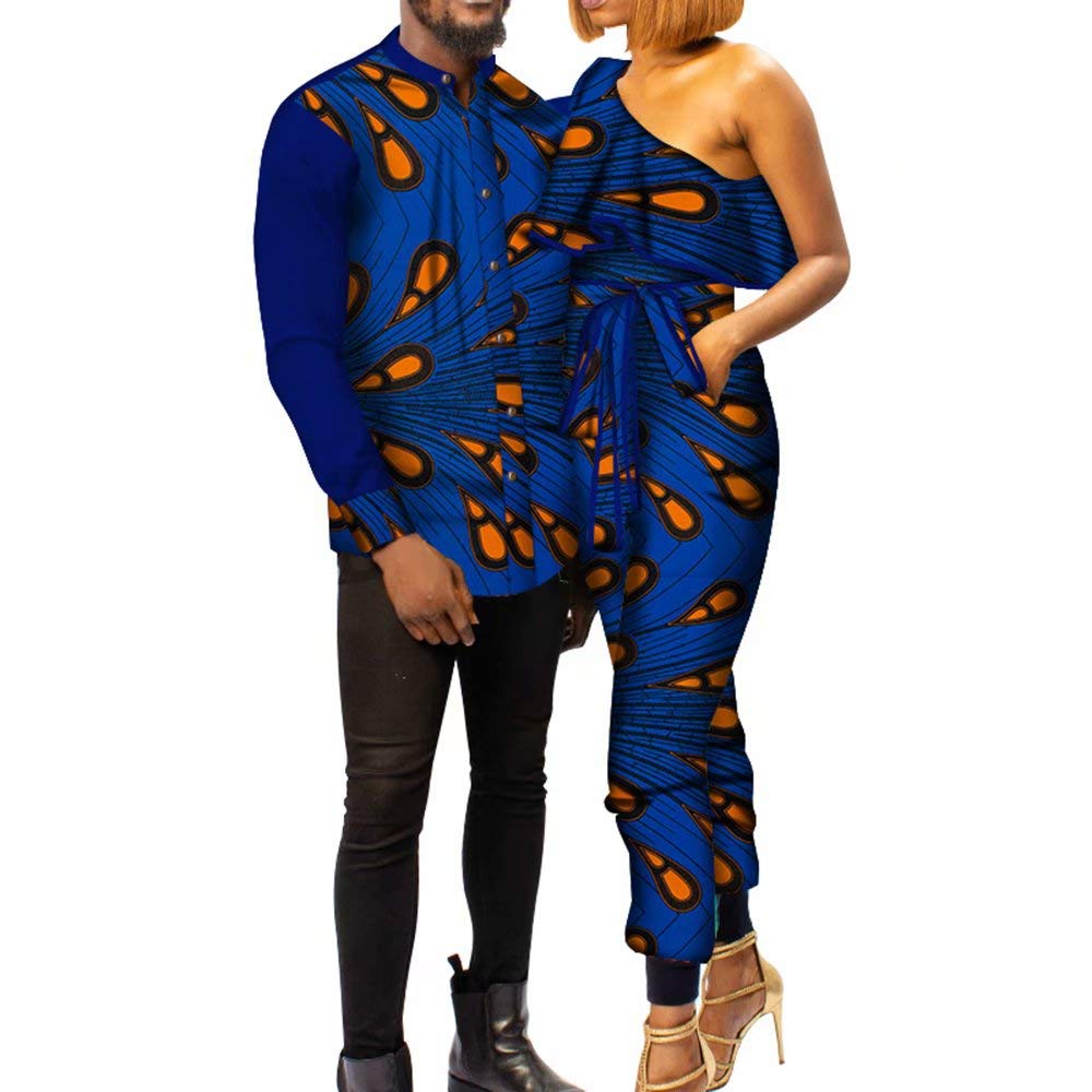 African Couple Rompers & Long Sleeve Jumpsuits - XIAOHUAGUA Matching Wedding Outfits for Men & Women | Perfect for Cultural Celebrations, Photoshoots, and Special Occasions
