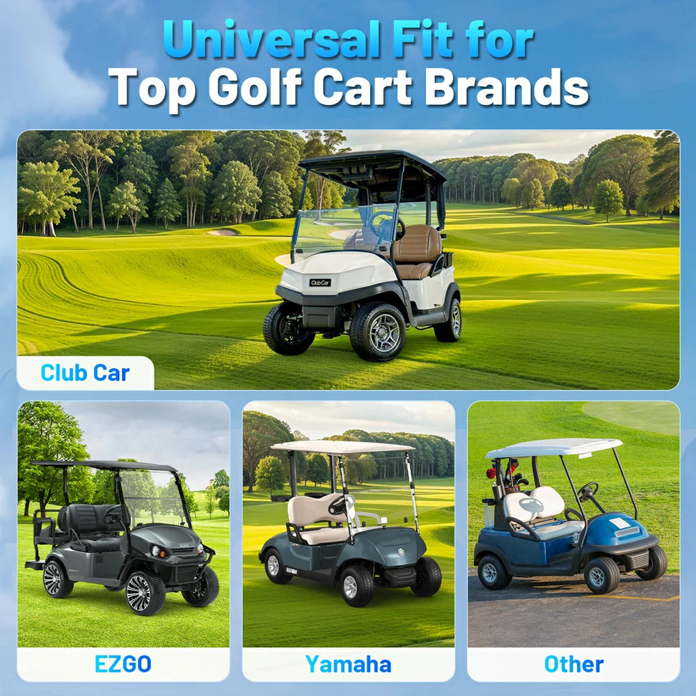 48V 105Ah Lithium Golf Cart Battery Kit with Bluetooth - Long-Lasting Power for Golf Carts, Electric Vehicles & Off-Grid Applications - Perfect for Golf Courses, RV Camping & Outdoor Adventures