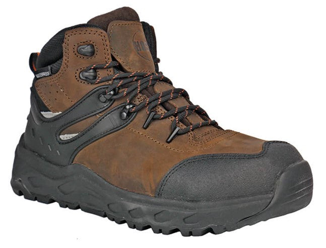 HOSS STOMP 60203 6-Inch Aluminum Toe Work Boots - Durable Safety Shoes for Construction, Warehouse & Outdoor Work