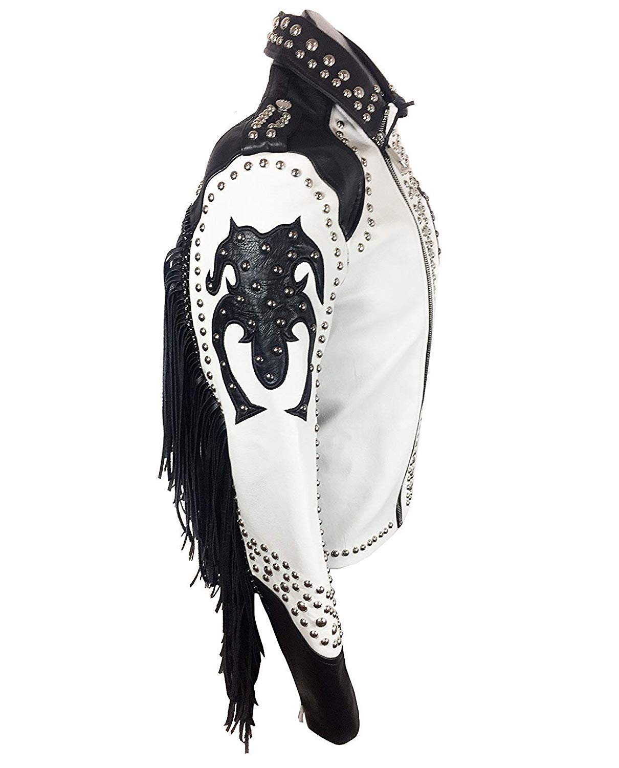 Men's Studded Leather Jacket - Rock Punk Motorcycle Biker Jacket with Spikes | Black Genuine Leather Coat for Riding, Concerts & Night Out