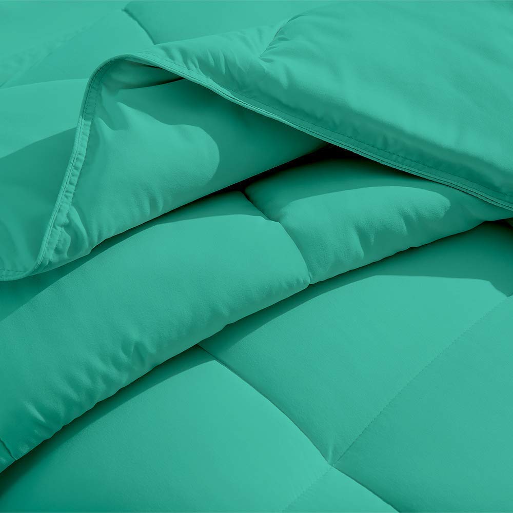Premium 1800 Series Ultra-Soft All Season Down Alternative Comforter Set - Twin/Twin XL Aqua Blue - Box Stitched Design for Year-Round Comfort - Perfect for Bedrooms, Guest Rooms & Dorm Rooms