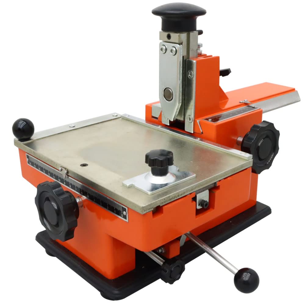 INTBUYING 4mm Metal Stamping Printer - Semi-Automatic Marking Machine for Labels & Sheets | Perfect for Jewelry, Leather Craft & Industrial Tagging