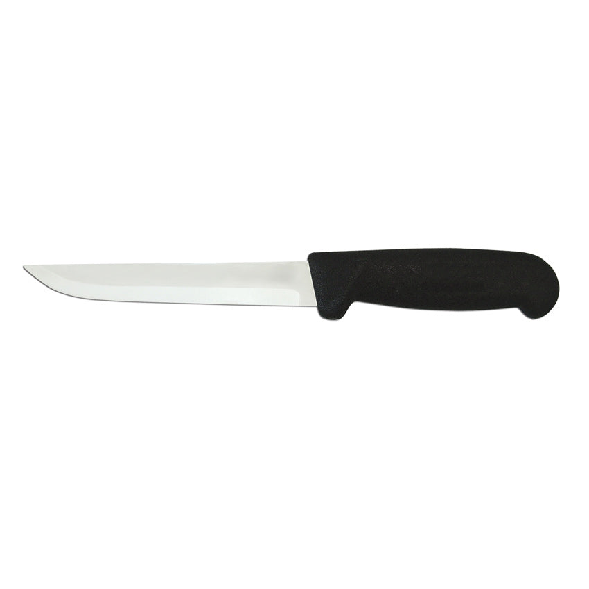 Nella 6-Inch Straight Blade Boning Knife with Ergonomic Black Handle - Perfect for Butchering, Deboning Meat, and Professional Kitchen Use