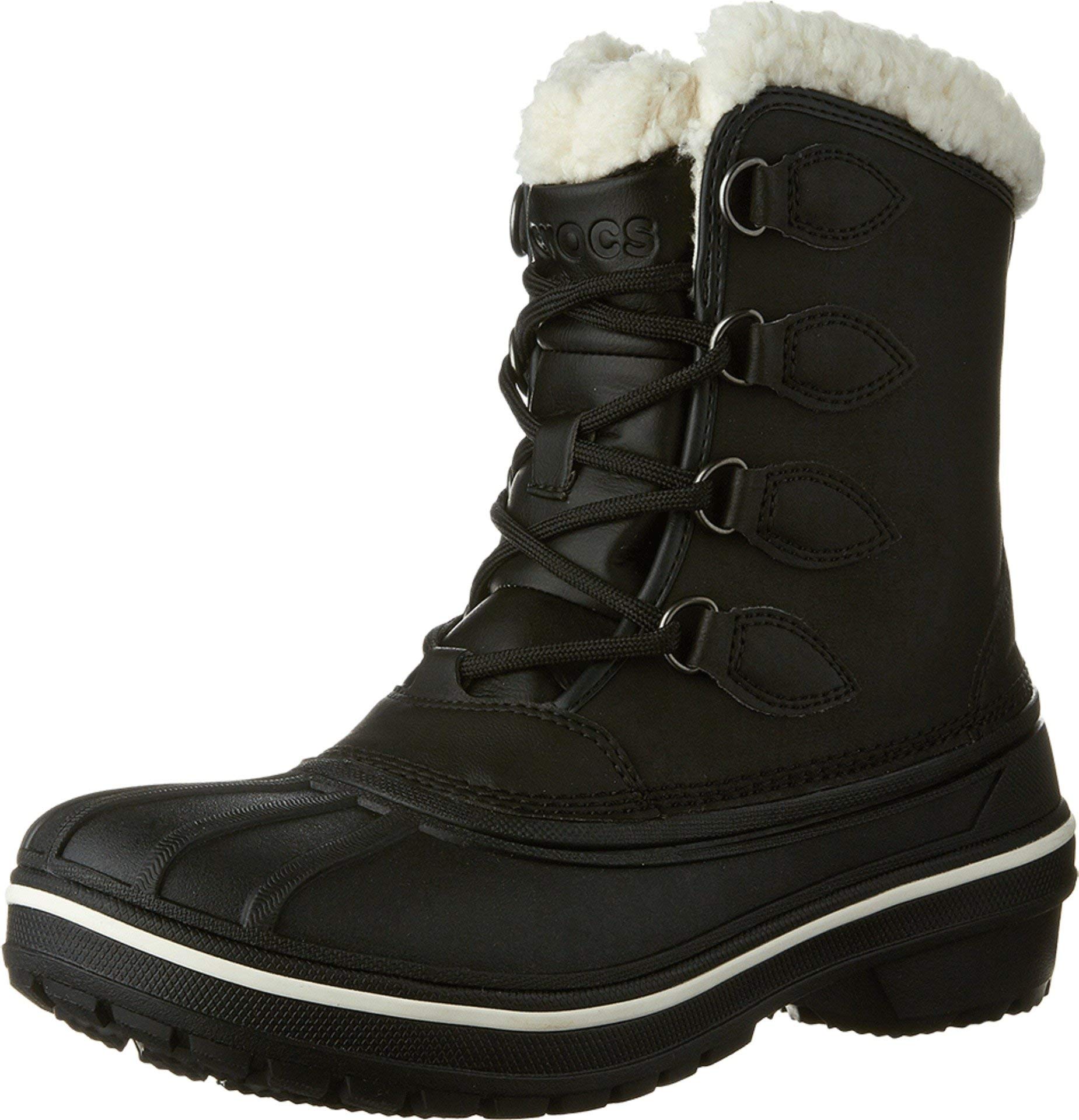 Crocs Women's AllCast II Snow Boot - Black, Size 5 M US - Waterproof Winter Boots for Women, Comfortable & Warm Snow Shoes for Outdoor Activities, Hiking & Cold Weather