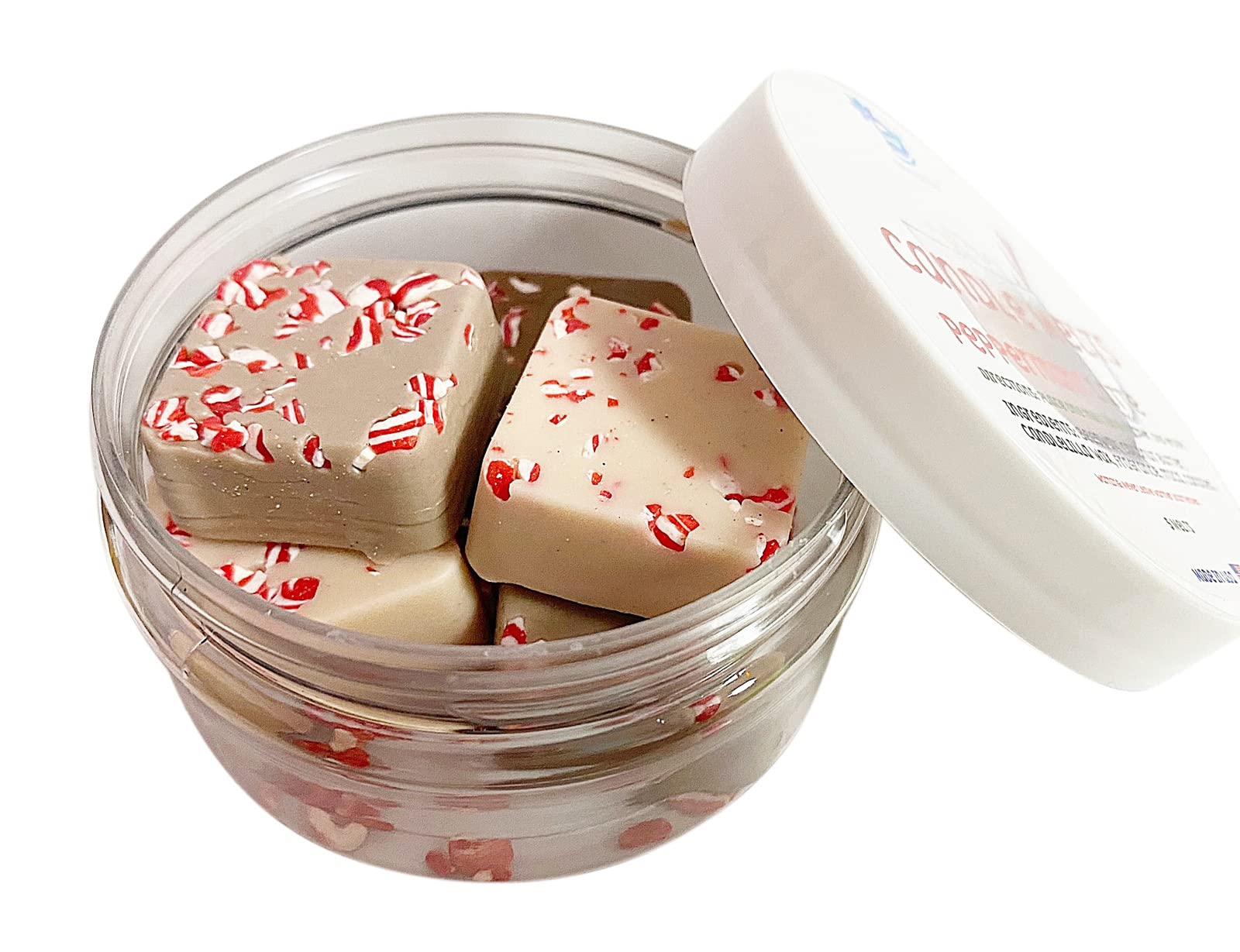 Peppermint Latte Scented Wax Melts with Mini Marshmallows - Long-Lasting Aromatherapy Wax Cubes for Wax Warmers - Perfect for Christmas Gifts, Home Fragrance & Relaxation
