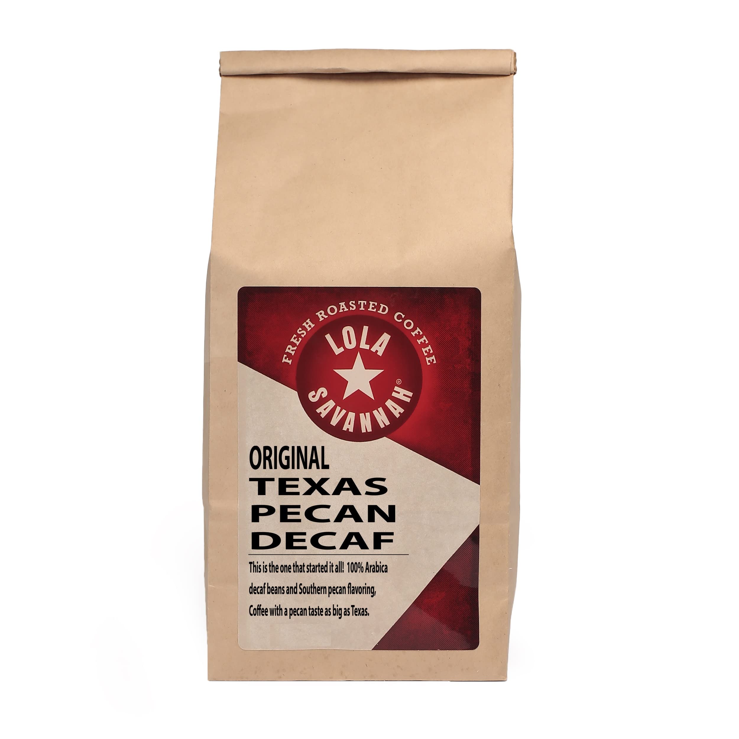 Lola Savannah Texas Pecan Ground Decaf Coffee - 5 Pound Bag | Rich Nutty Flavor for Home Brewing, Office Use & Gift Giving
