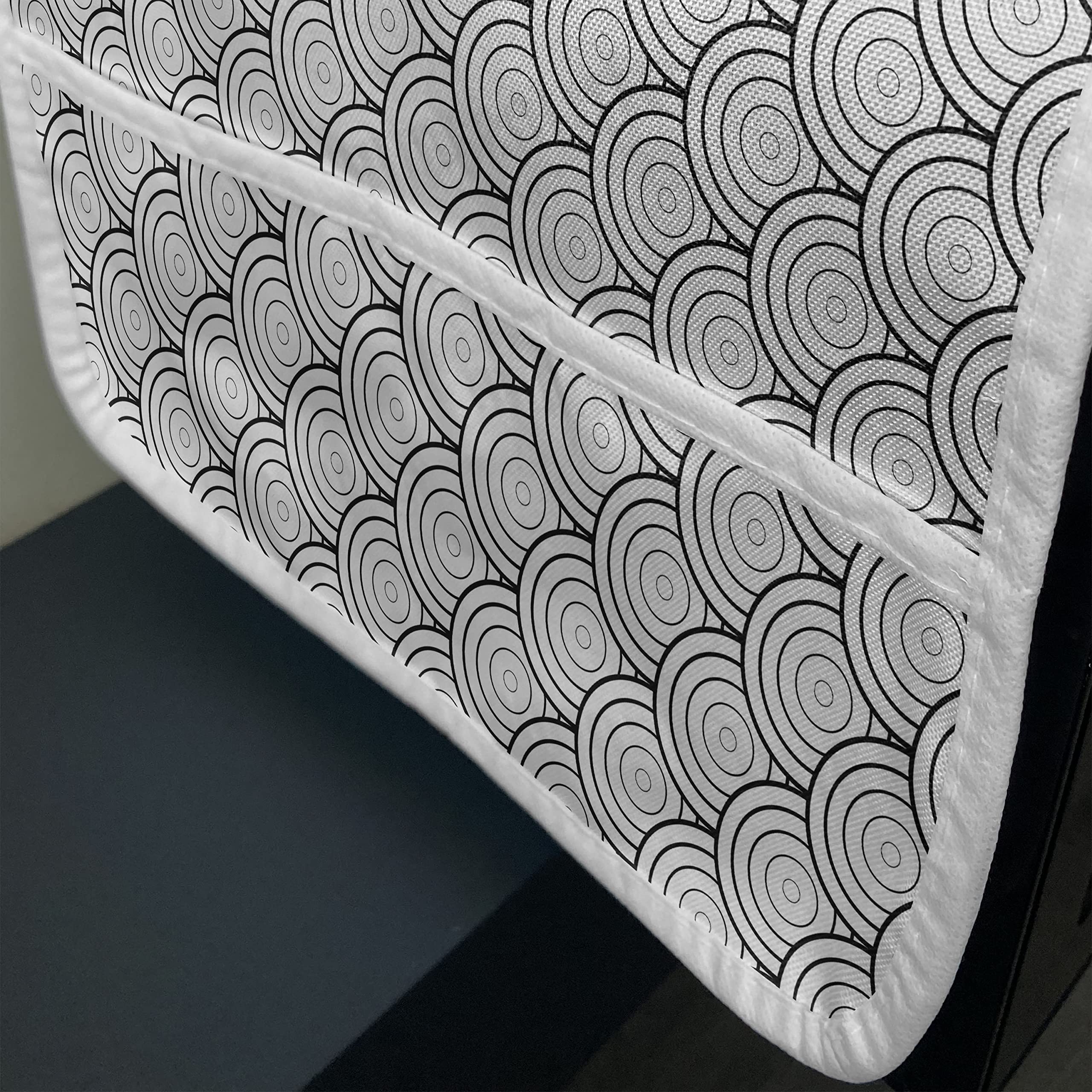 Ambesonne Geometric Microwave Oven Cover - Waterproof Kitchen Organizer with Pockets, 36