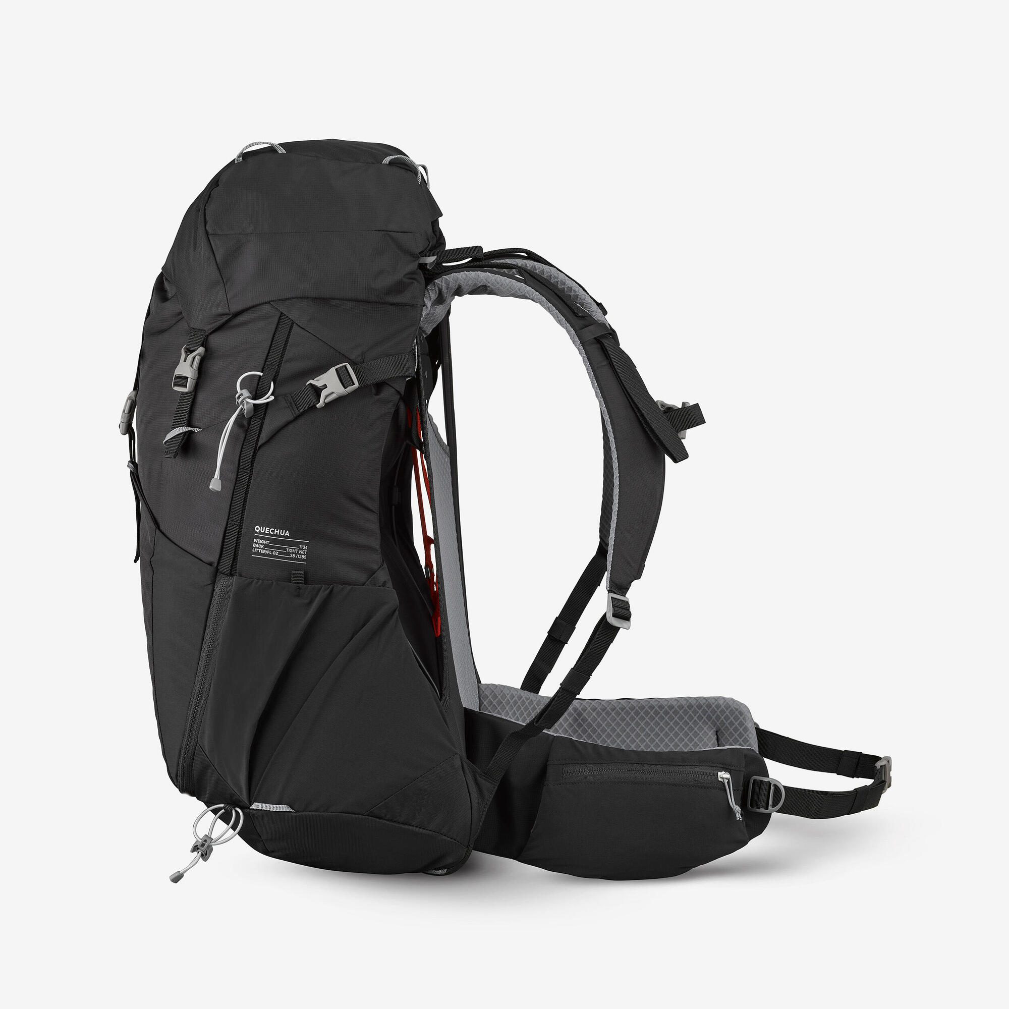 Quechua MH500 38L Lightweight Hiking Backpack for Men & Women - Water-Resistant Trekking Pack for Outdoor Adventures, Camping & Travel