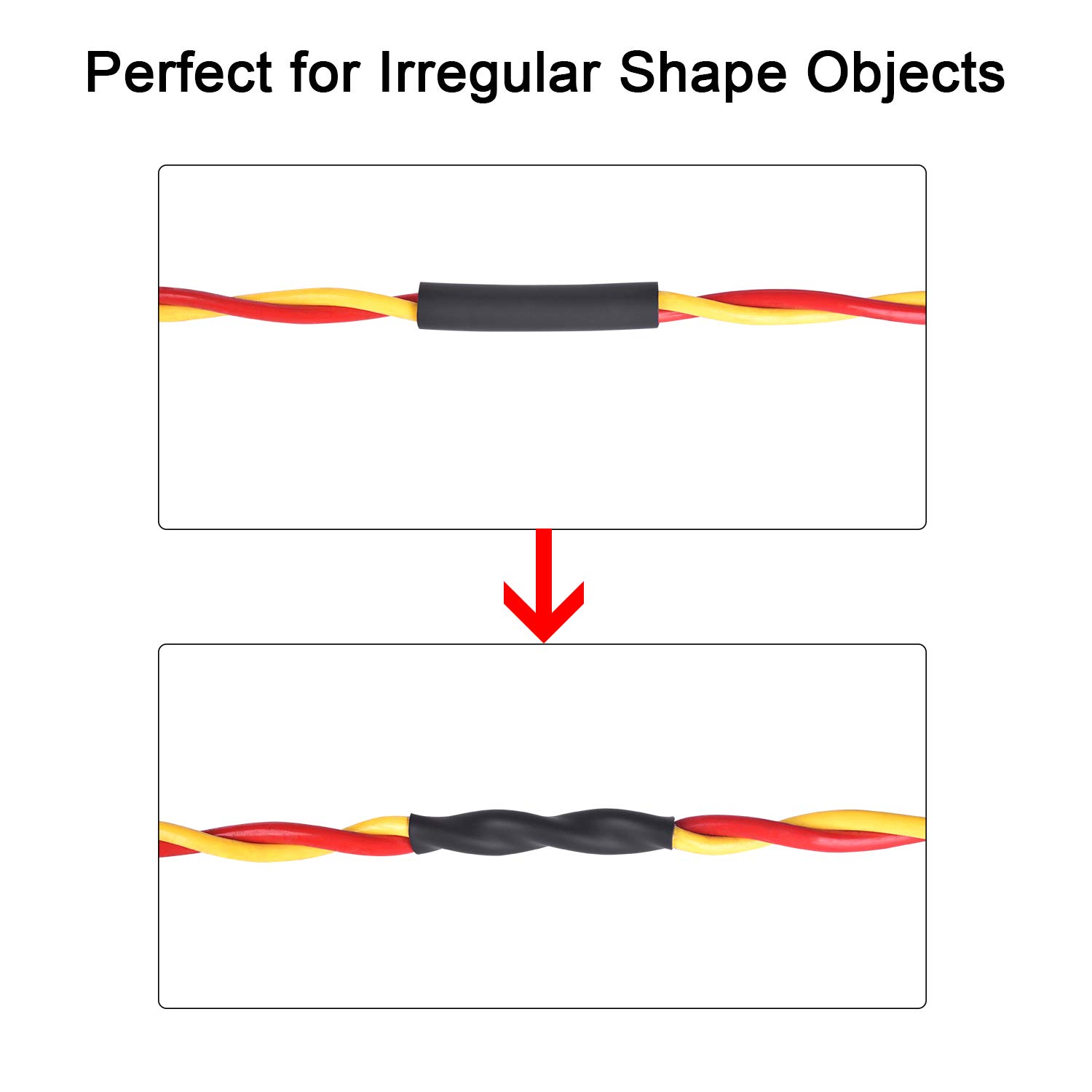 3/4 Inch 82 Ft XHF 3:1 Waterproof Black & Red Heat Shrink Tubing Roll - Marine Grade Adhesive Lined Heat Shrink Tube for Electrical Insulation, Sealing, Oil-Proof & Wear-Resistant Protection - Ideal for Automotive, Marine & Industrial Wiring Applications