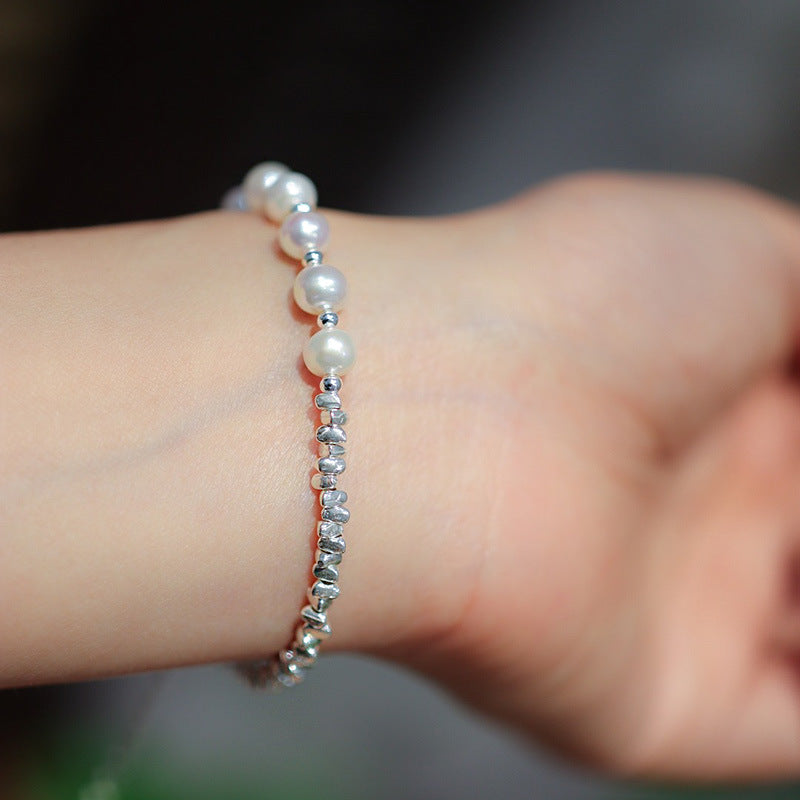 925 Sterling Silver Pearl Beaded Bracelet for Women - Elegant & Dainty Jewelry Gift for Birthday, Anniversary, or Everyday Wear