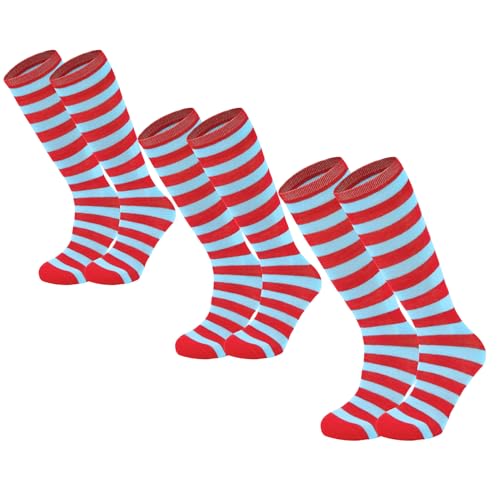 3pack Red and Blue Bold Stripes