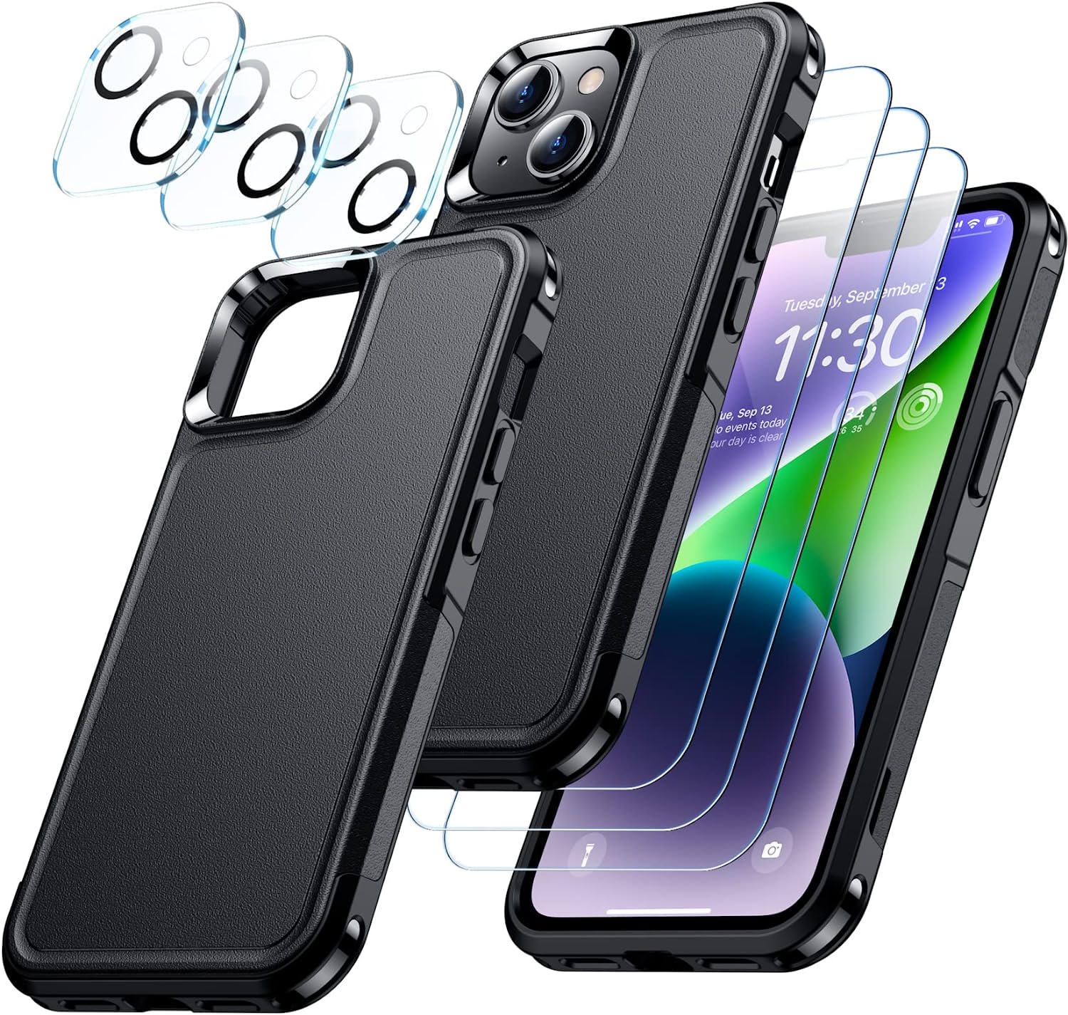 Premium iPhone 14 Heavy Duty Shockproof Case - Slim Full Body Protection for 6.1