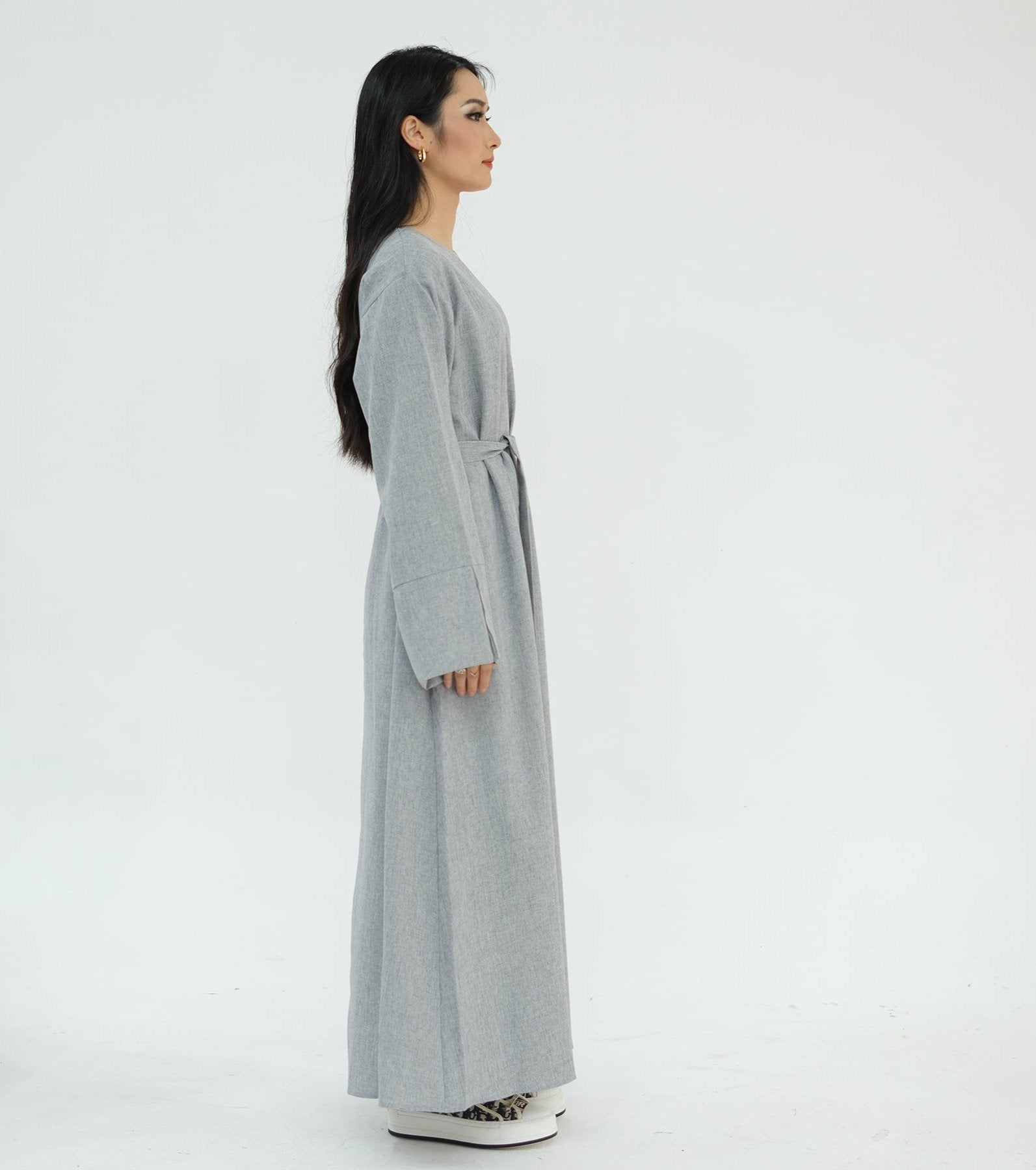 Stylish Heather Gray Everyday Abaya - Modest Islamic Dress for Women - Perfect for Prayer, Work & Casual Wear