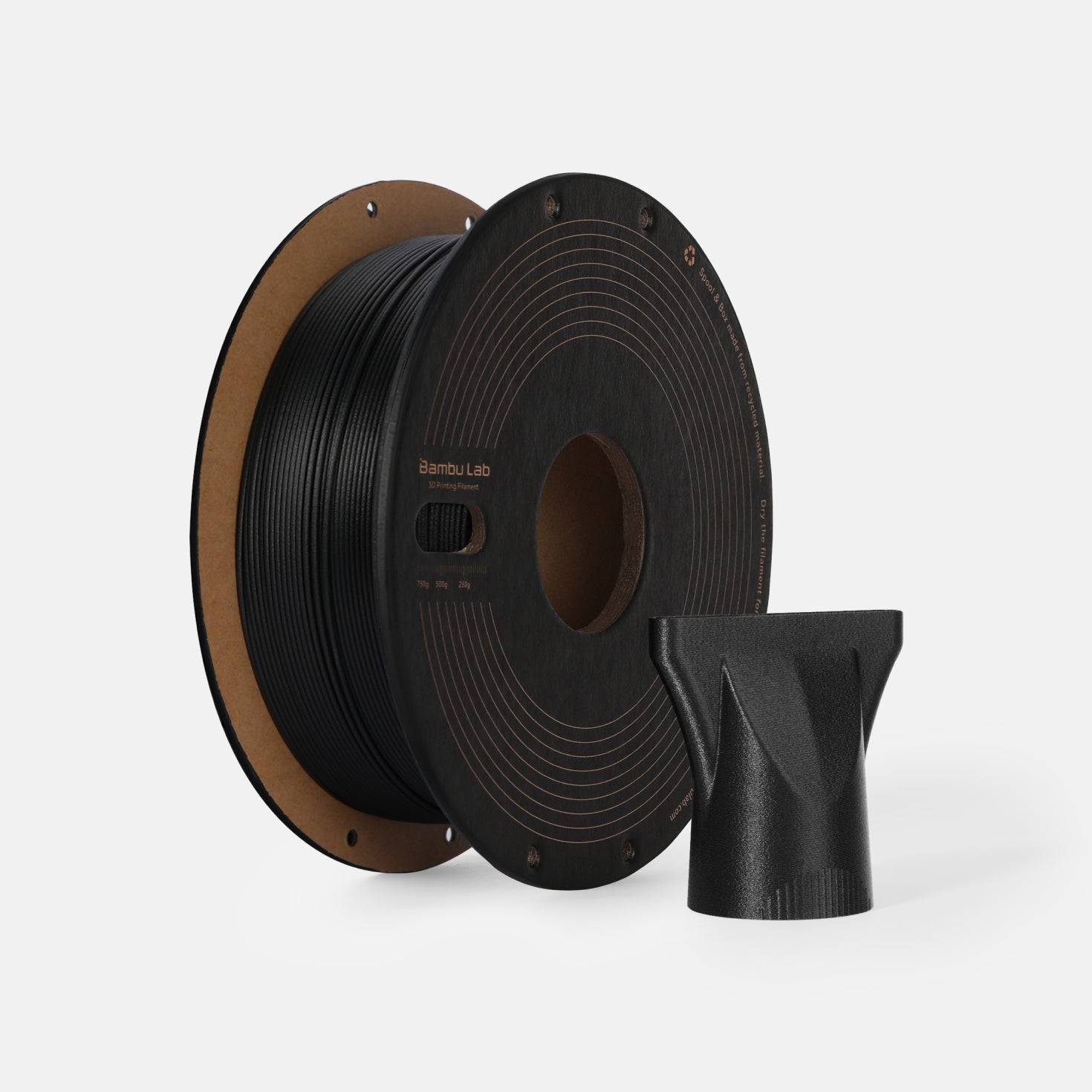 Bambu Lab PPA Carbon Fiber Filament - Black | High Strength 3D Printing Material for Engineering & Prototyping | Perfect for Automotive, Aerospace & Industrial Applications