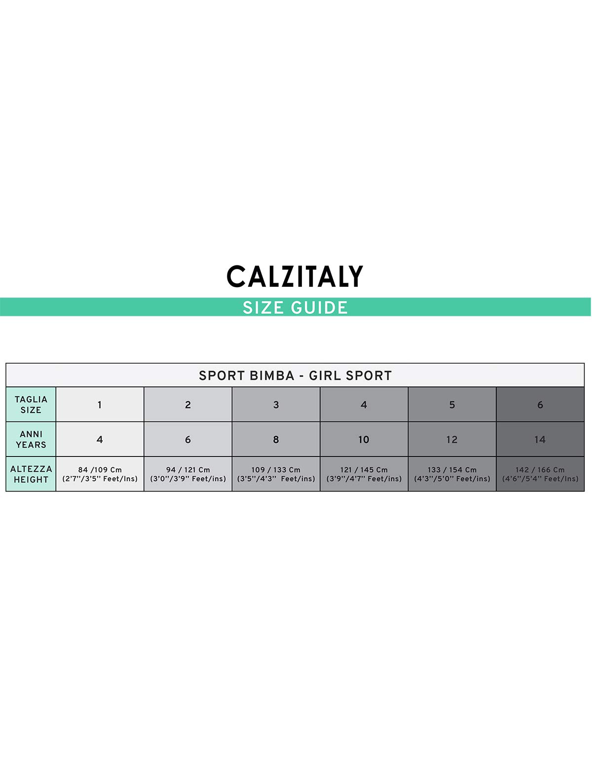 CALZITALY Girls Skating Tights 6-12 Years for Roller & Ice Skating
