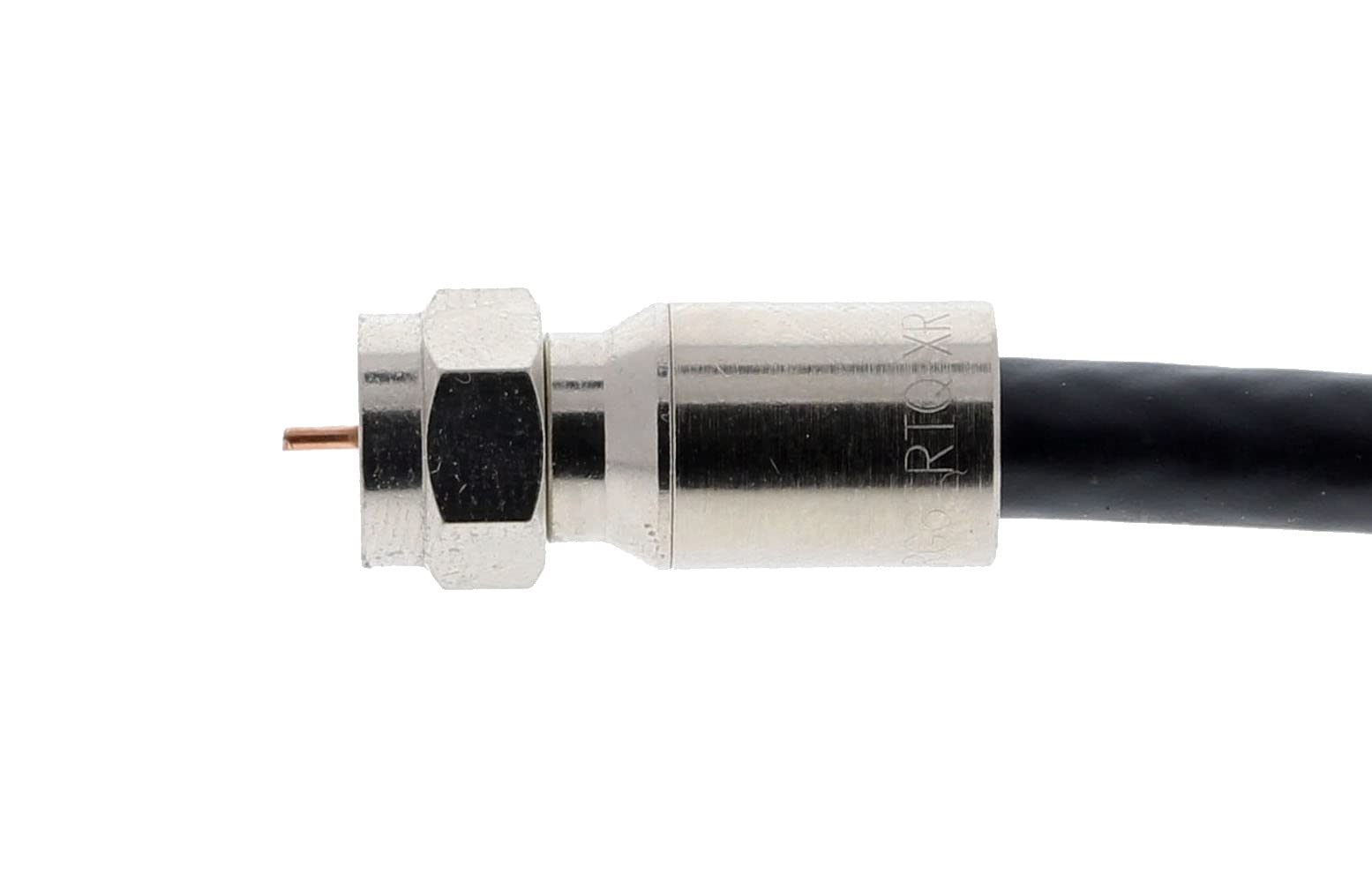 IDEAL Electrical 92-656 RTQ XR RG-6 F Compression Connectors - Male F Connectors for Cable & Satellite TV (100-Pack Jar) - Perfect for Home Theater & Digital Signal Installations