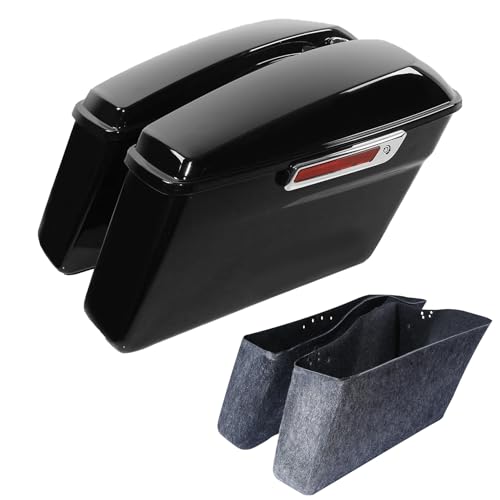 Saddlebags Style E: Vivid Black color