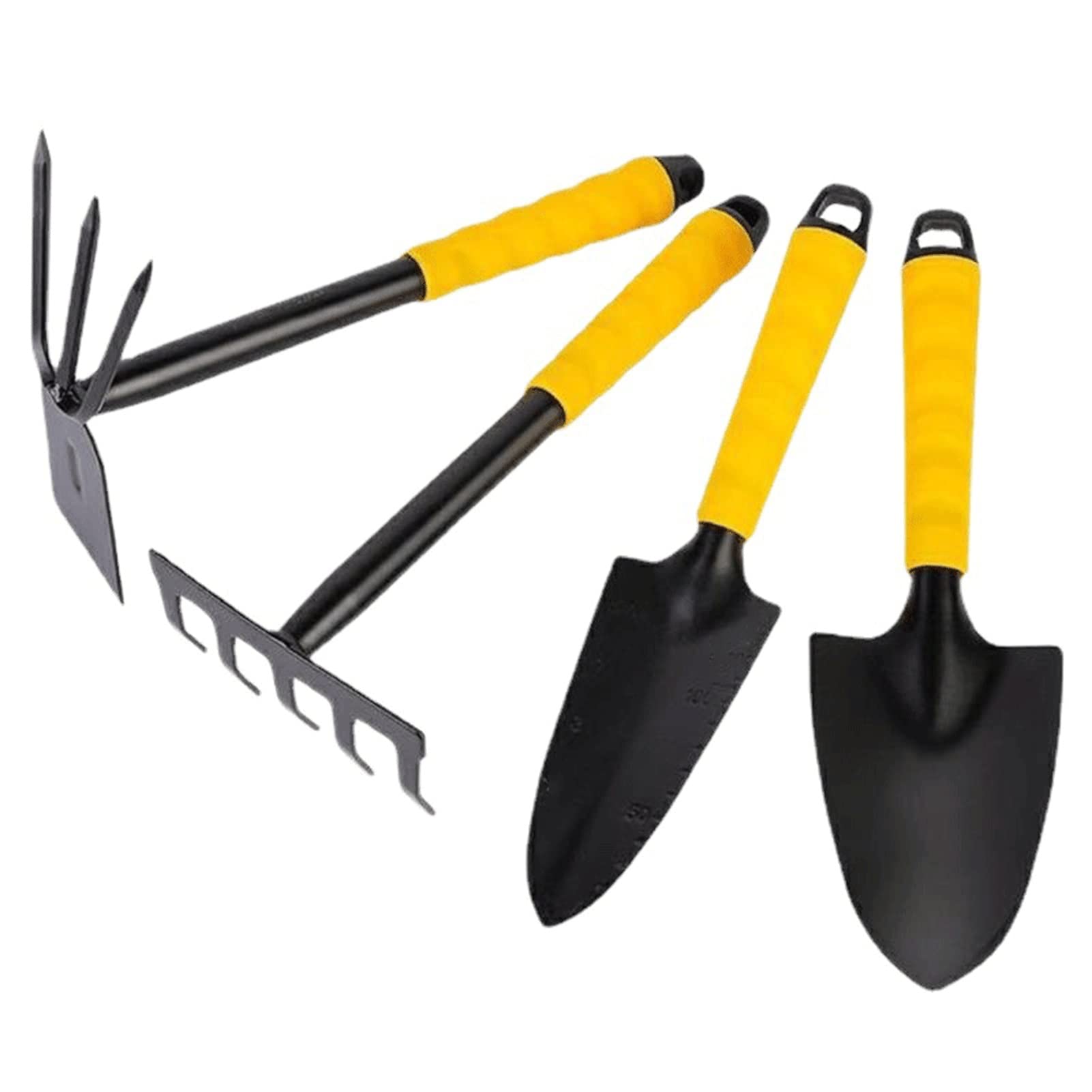 ZBQLKM 4-Piece Heavy Duty Garden Tool Set - Durable Multifunctional Gardening Tools for Outdoor Planting, Indoor Succulents & Home Gardening Supplies | Perfect for Landscaping, Flower Beds & Container Plants