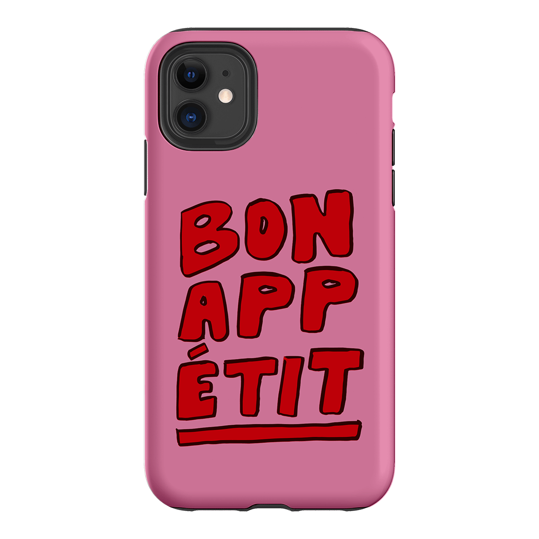 Stylish Bon Appetit Red Phone Case - Durable Protective Cover for iPhone & Samsung - Perfect for Foodies & Cooking Enthusiasts