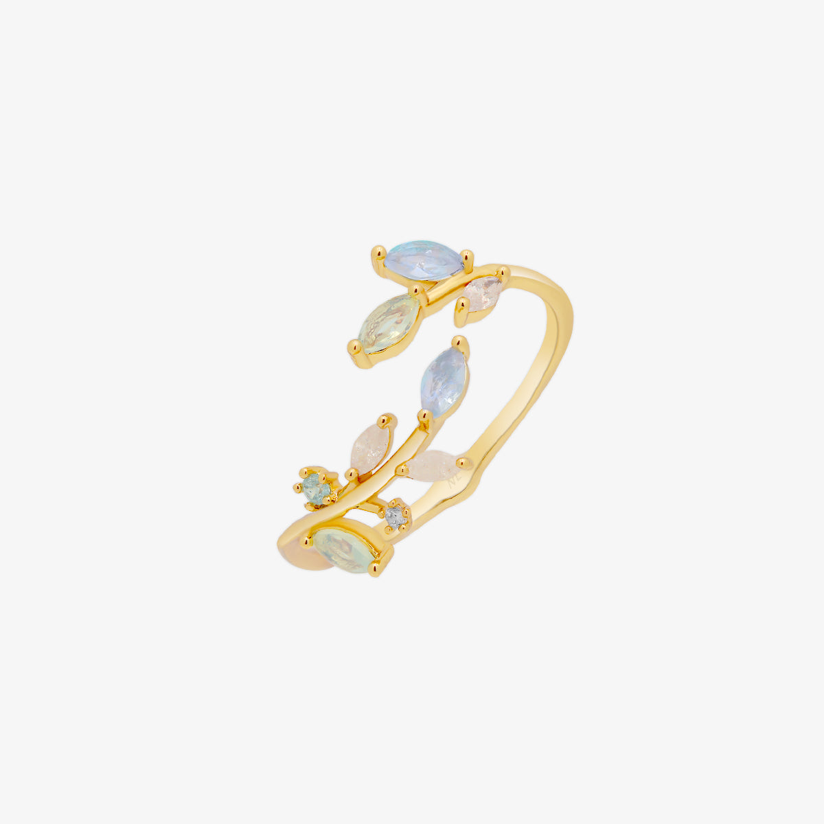 Moonstone Vine Ring - Elegant Sterling Silver Floral Jewelry for Women | Perfect for Weddings, Parties & Everyday Wear