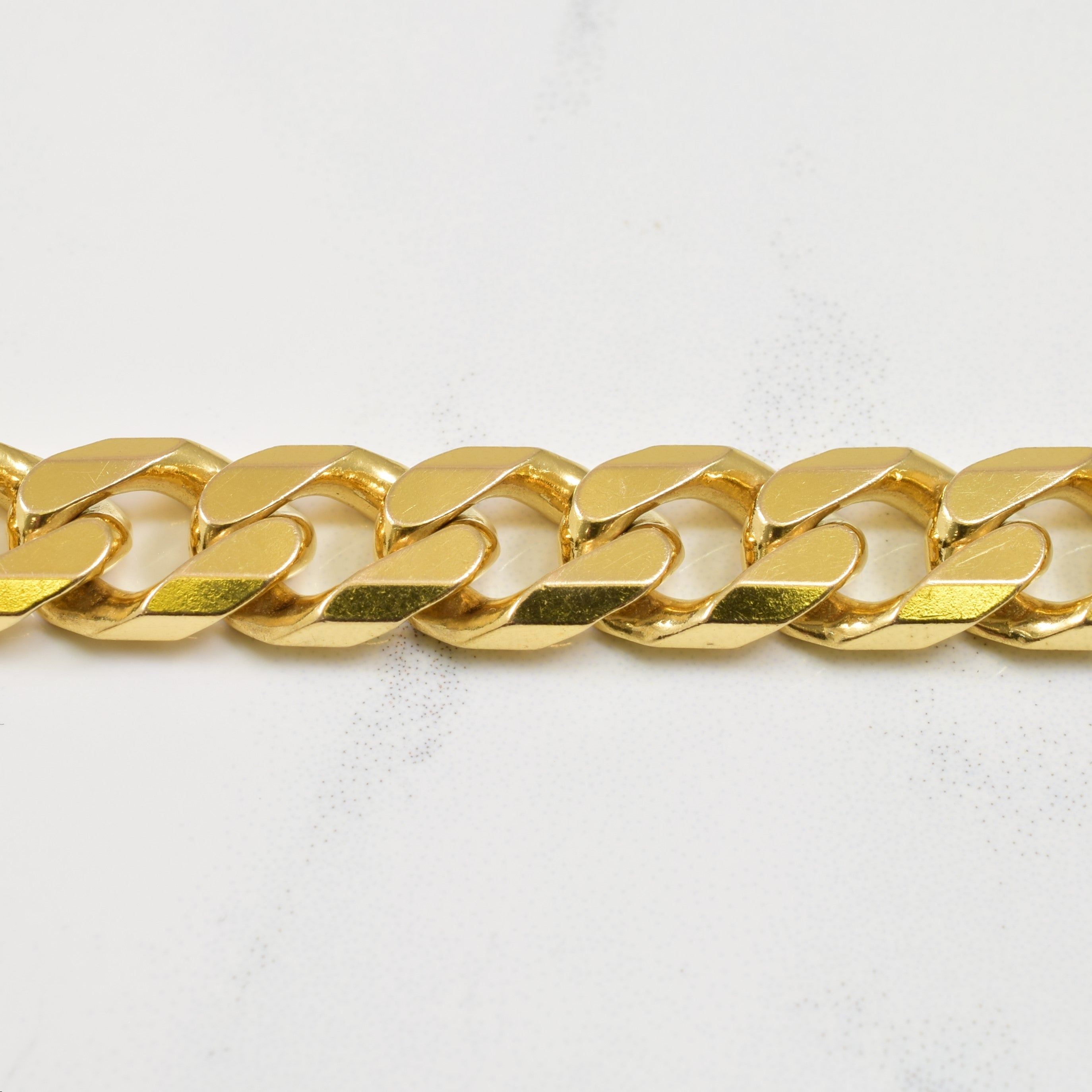 10K Yellow Gold Curb Chain Bracelet for Women - 9.5 Inch Adjustable Length | Perfect for Everyday Wear, Gifts & Special Occasions