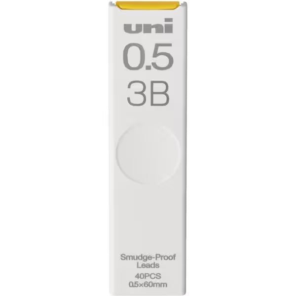 uni Mitsubishi Black Pencil Lead - 0.5mm HB Graphite Refills for Mechanical Pencils - Perfect for Writing, Drawing & Sketching in School, Office & Art Projects