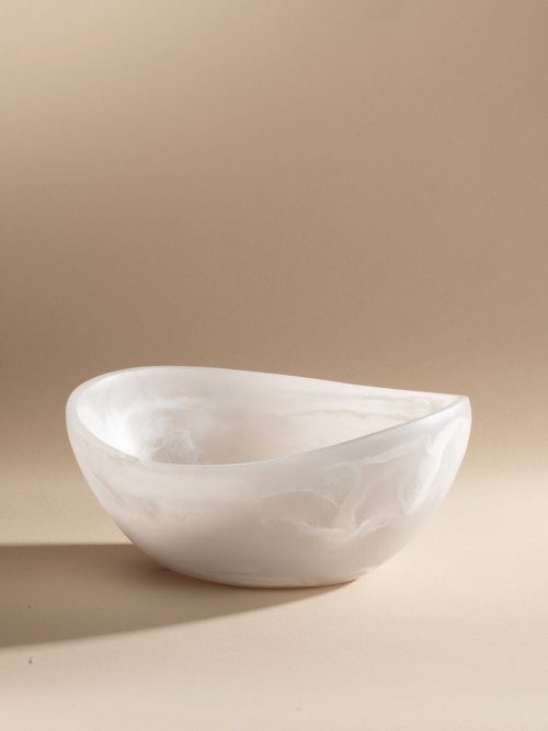 Monica Calderon Studio Almond Bowl - Handmade Ceramic Serving Bowl for Salads, Nuts & Snacks - Elegant Home & Kitchen Decor - Perfect for Entertaining & Gifting