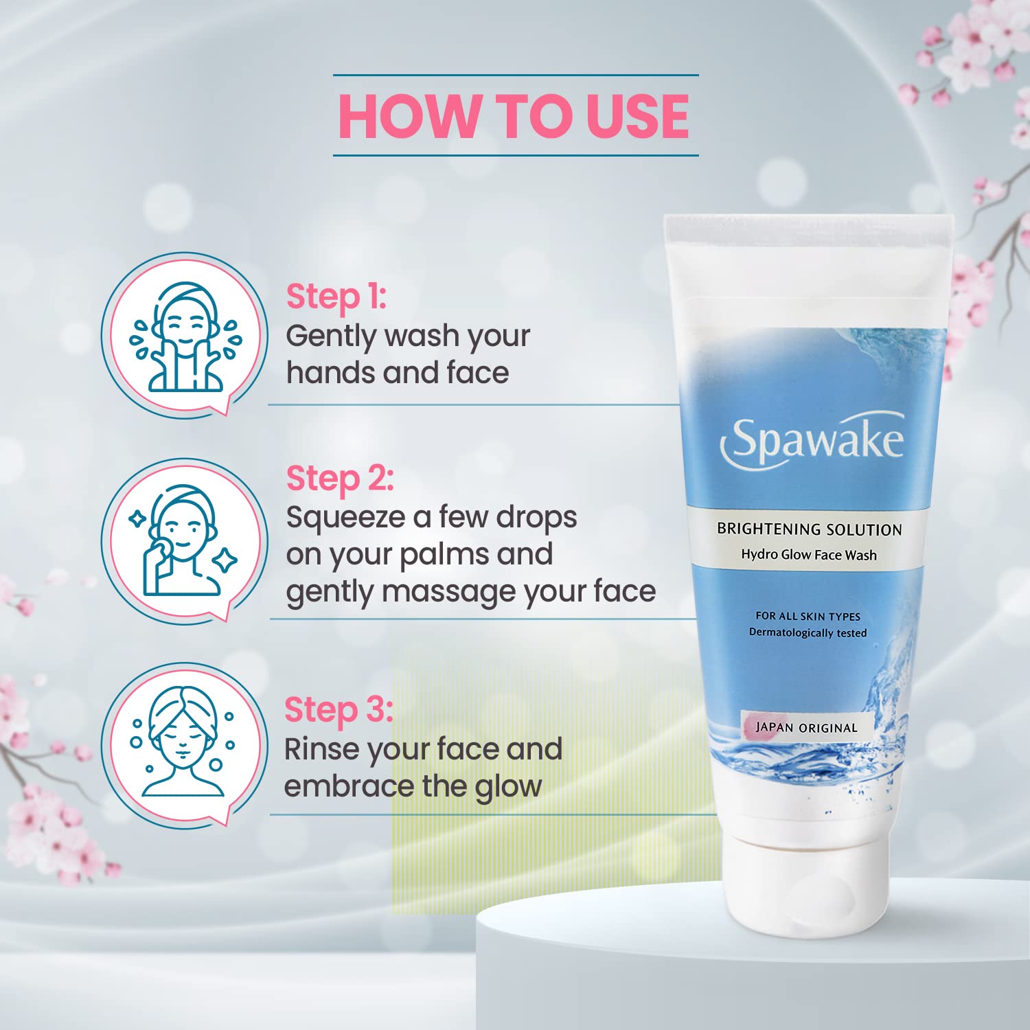 Spawake Vitamin C Face Wash for Brightening & Hydration - Vitamin C & B3 Infused Glow Solution, 100g - Perfect for Morning & Night Skincare Routine