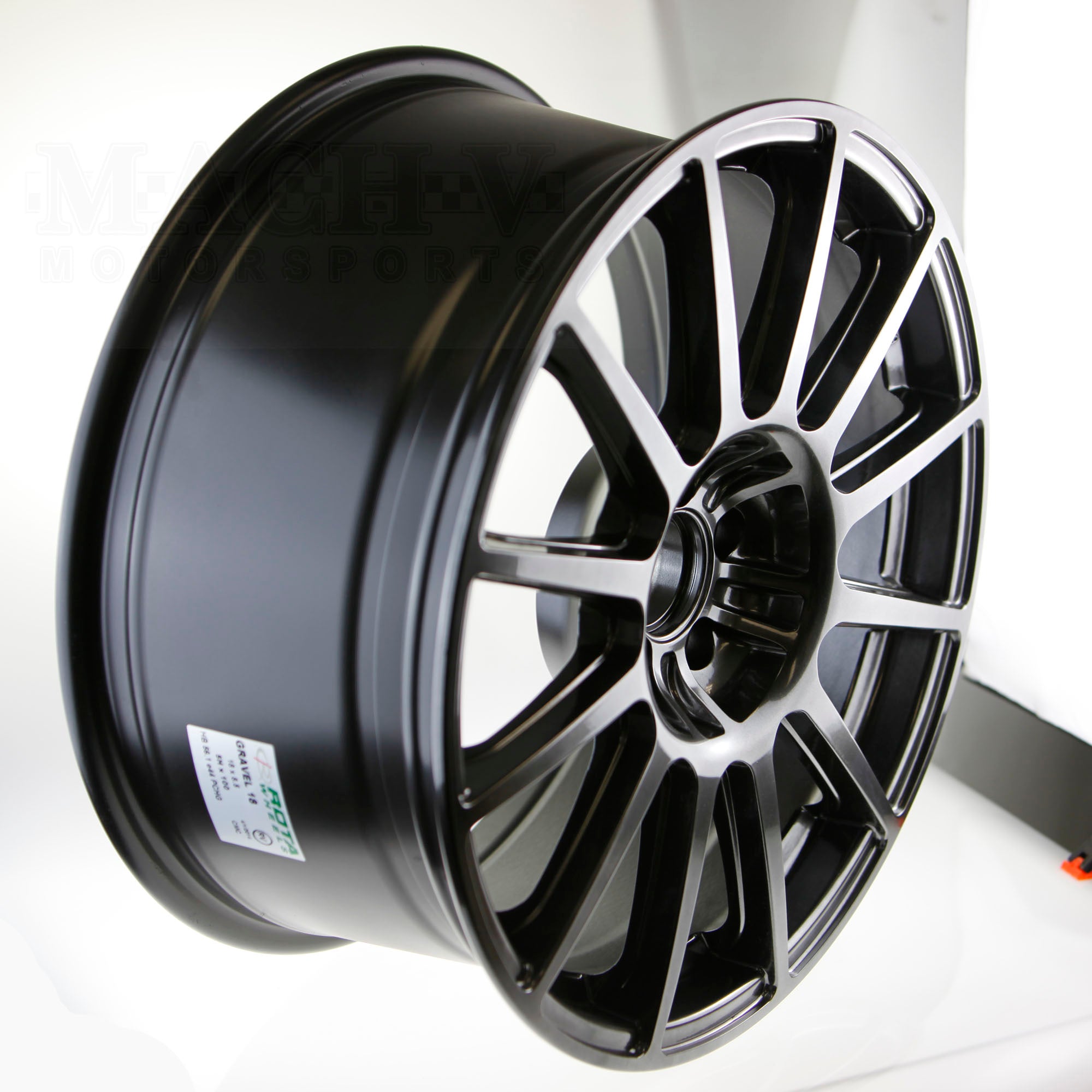 Rota Gravel 18x8 +48 5x100 Alloy Wheels - Lightweight Performance Rims for Subaru, Toyota, and Honda - Perfect for Off-Roading, Street Racing, and Daily Driving