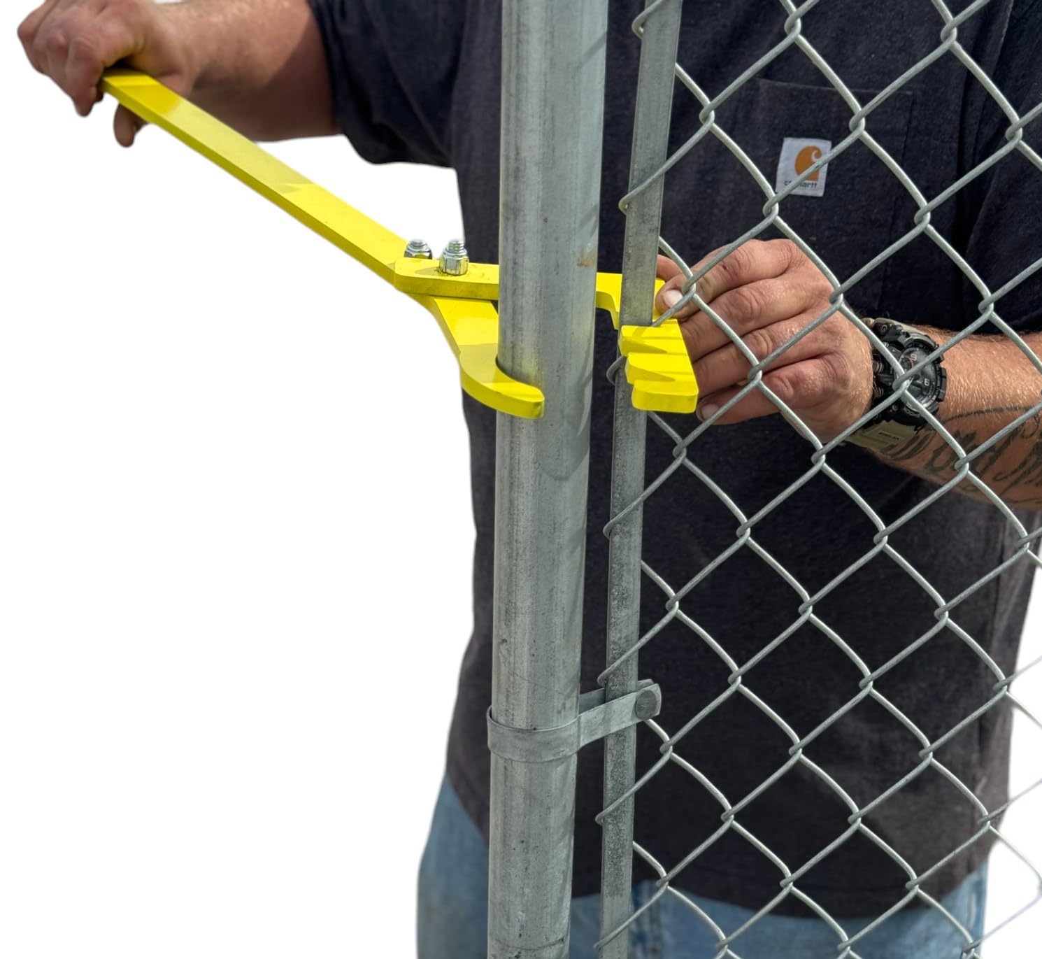 STRETCH'R Chain Link Fabric Stretching Tool - Heavy Duty Fence Wire Tightener for DIY Home & Garden Projects