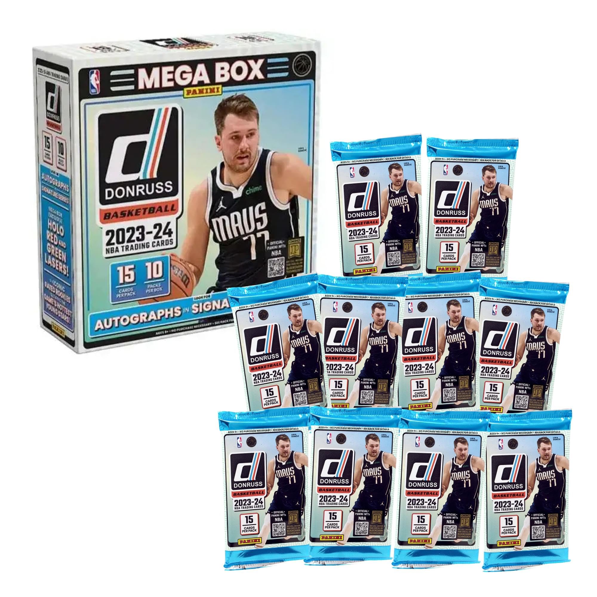 2023-2024 Panini NBA Donruss Mega Box Trading Cards - Collectible Basketball Cards for NBA Fans, Fantasy Sports & Investment