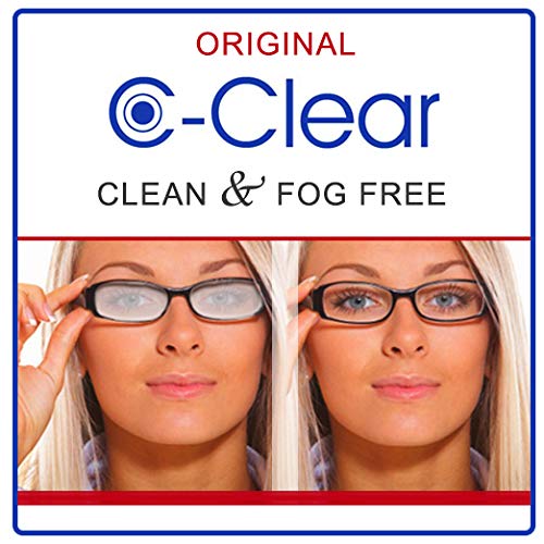 C-Clear Anti-Fog Spray for Glasses & Goggles - 30 Pack (1 oz Each) - Prevent Fogging for Sports, Swimming, Skiing & Daily Use