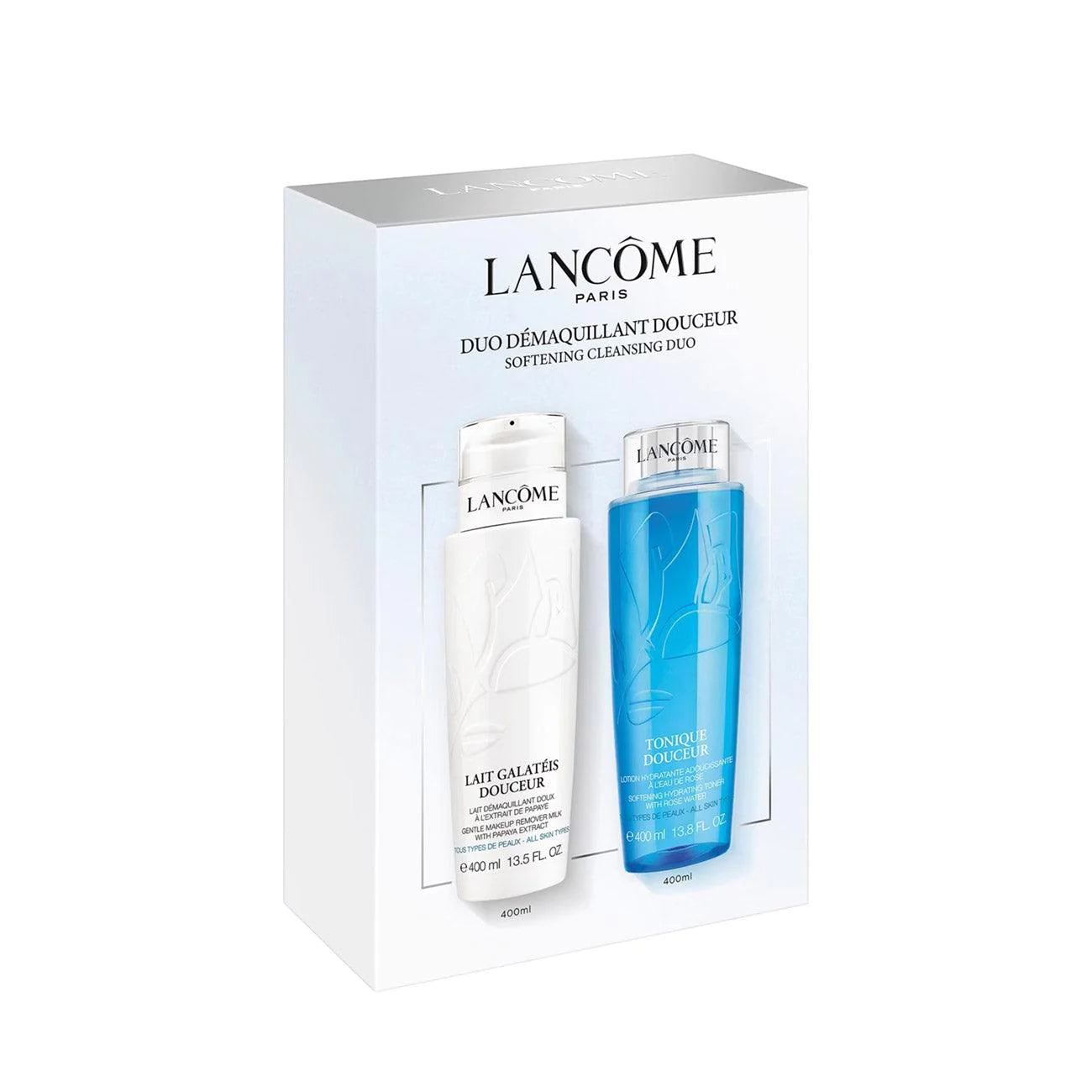 Lancôme Softening Cleansing Duo - Gentle Foaming Face Wash & Makeup Remover for Dry & Sensitive Skin | Daily Skincare Routine, Morning & Night Use