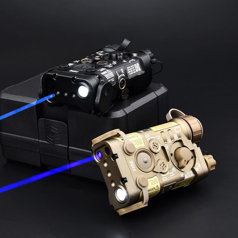 Red/Green/Blue Laser Sight with Strobe/Momentary/Constant Modes | 150 Lumens White Light LED Flashlight | IR Laser & Metal L3-NAGL Box | Pressure Switch | Fits 20mm Rail | Perfect for Tactical Gear, Hunting, Airsoft & Outdoor Adventures
