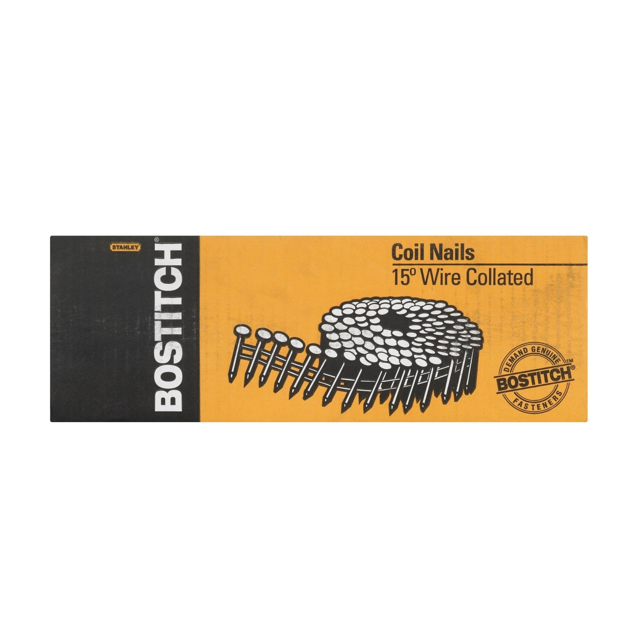 Stanley Bostitch C6P99D Coil Nails - 1-1/4 Inch 15.5 Degree Coil Roofing Nails (1,200 Count) - Durable Galvanized Steel for Roofing, Fencing & Construction Projects
