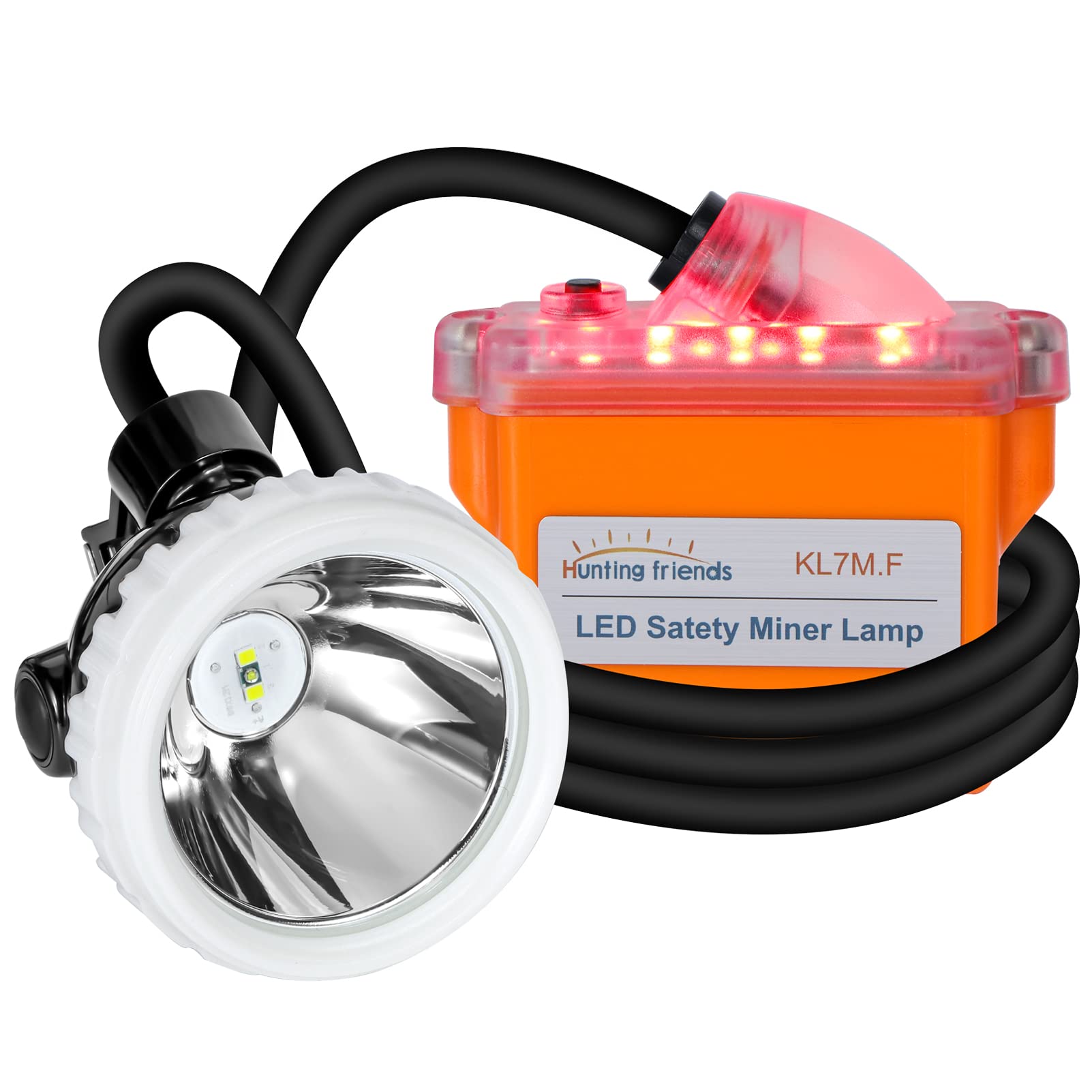 Super Bright Rechargeable Mining Headlamp - 10000 Lumen LED Hard Hat Light, Waterproof & Explosion Proof KL7M.F for Underground Coal Mining - Perfect for Miners, Construction Workers, and Outdoor Adventures