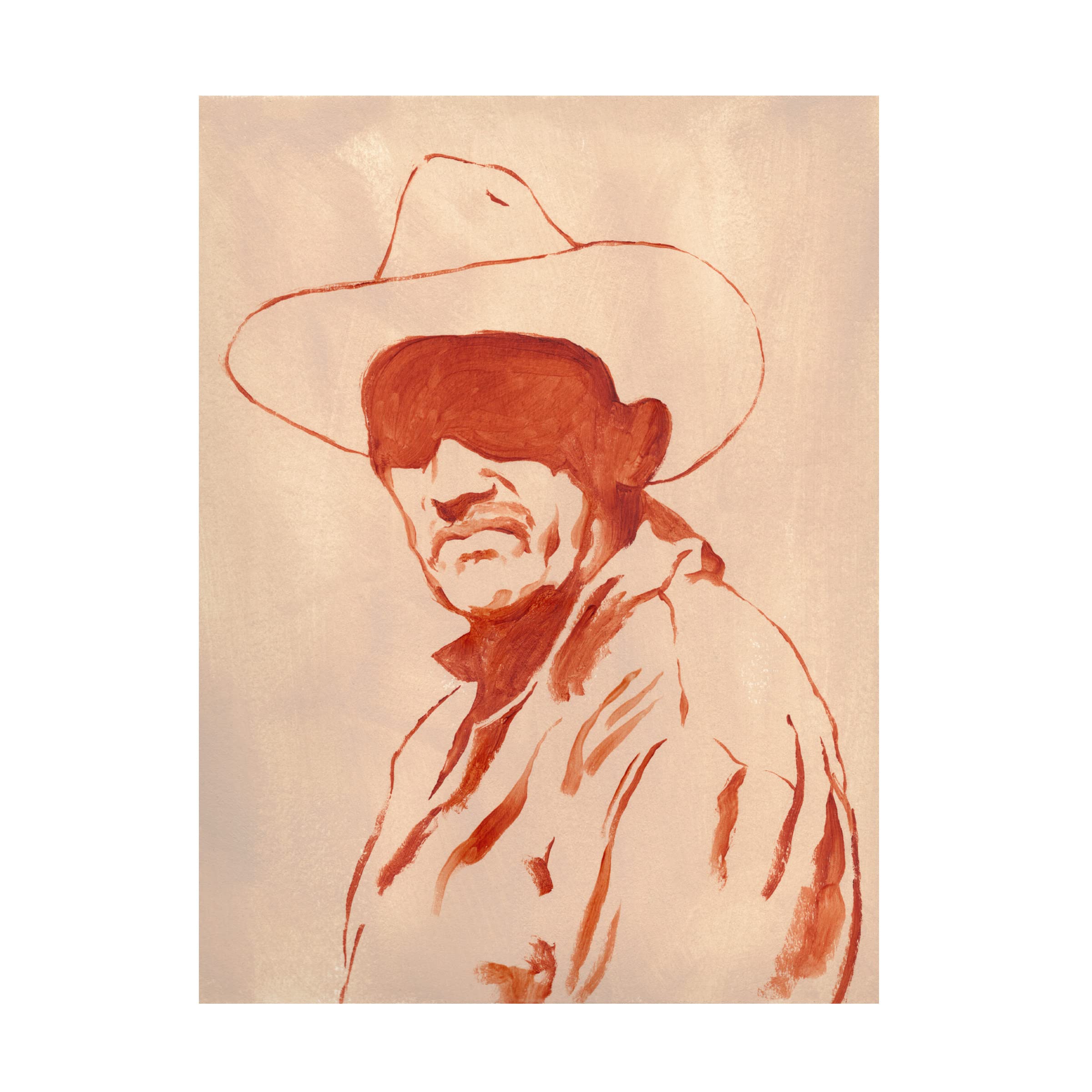 Jacob Green 'Man of the West II' Western Canvas Art Print - Premium Trademark Fine Art for Home & Office Decor | Perfect for Living Room, Bedroom, or Western-Themed Spaces