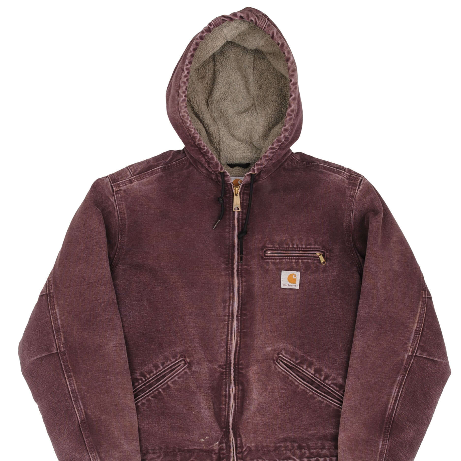Vintage Carhartt Purple Sherpa Lined Women's Active Jacket WJ141DWN - Medium Size for Outdoor Work, Hiking & Winter Adventures