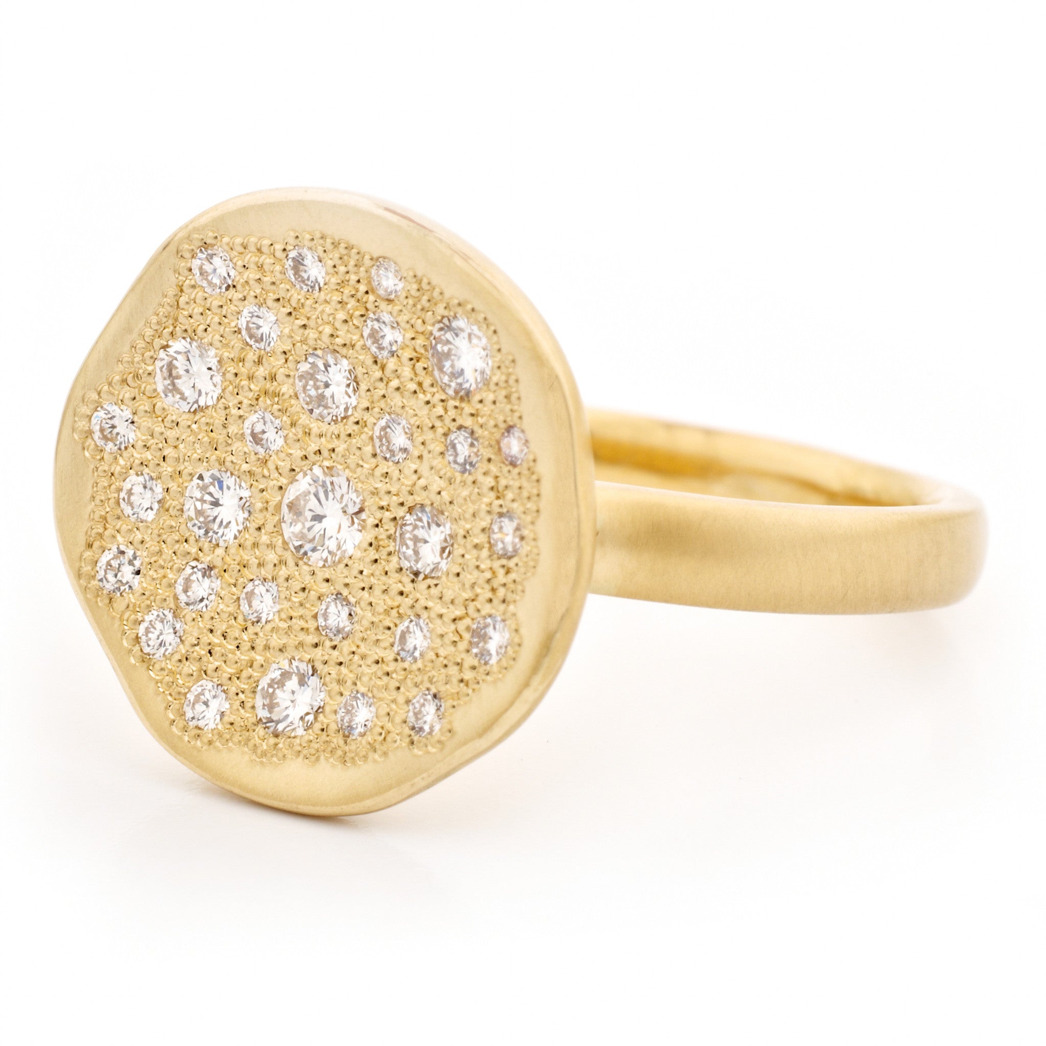Diamond 'Stardust' Ring - 14K White Gold Wedding Band for Women | Elegant Anniversary Gift & Everyday Jewelry