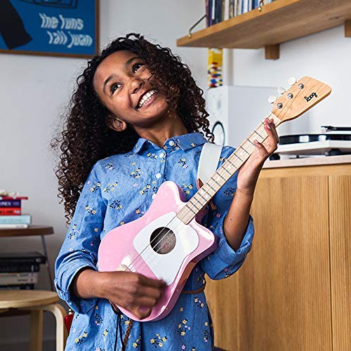 Loog Mini Acoustic 3-String Kids Guitar for Beginners Ages 3+ with Learning App & Lessons - Perfect for Toddler Music Education, Birthday Gifts & Early Childhood Development