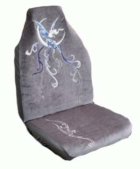 Premium Suede Velour Car Seat Covers - Angel Series Rear Seat Size 06 in Charcoal | Universal Fit for SUVs, Trucks & Sedans | Waterproof & Comfortable for Daily Commute, Road Trips & Family Travel