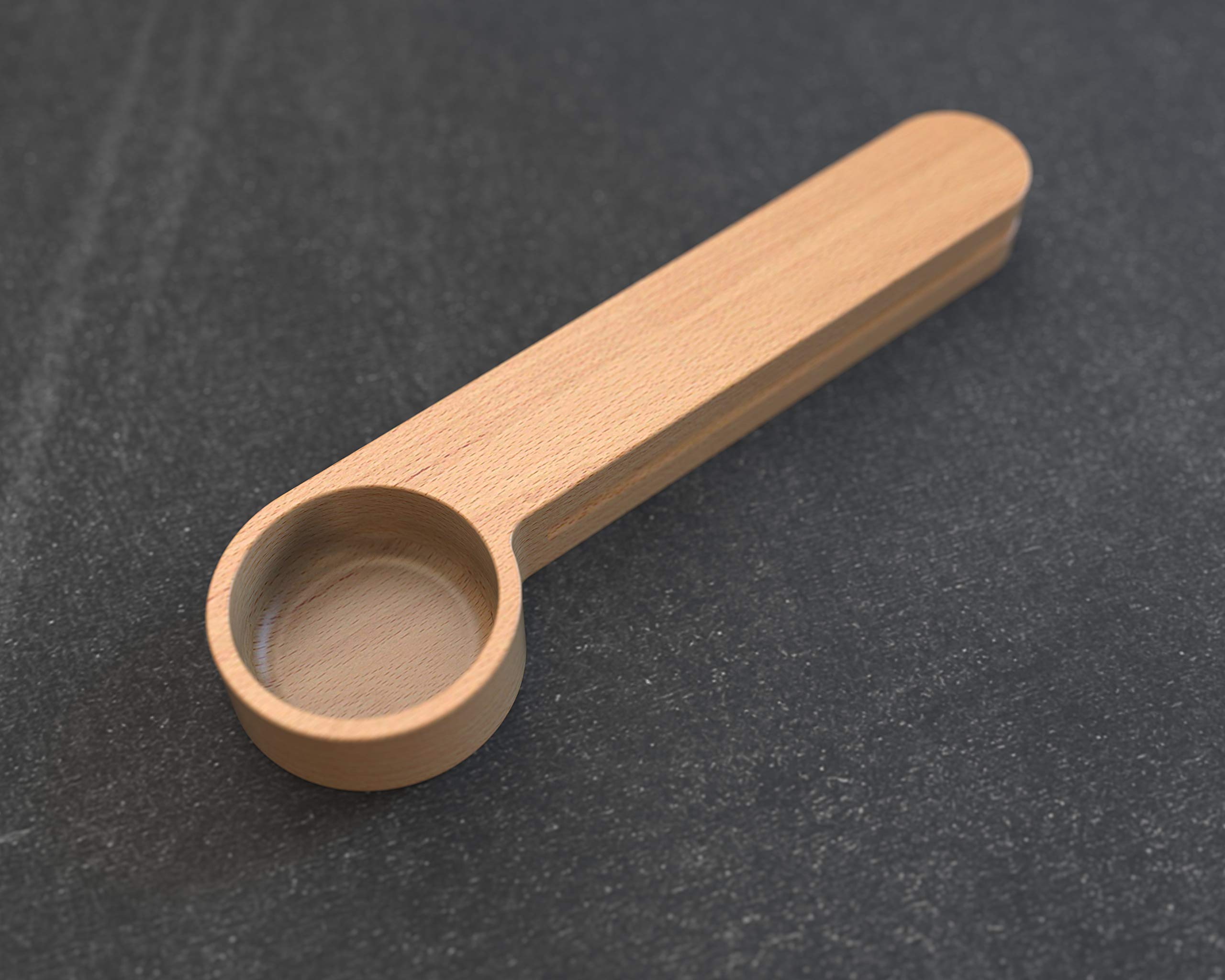 Personalized Wooden Coffee Scoop - Custom Engraved Coffee Measuring Spoon & Bag Clip - Perfect Kitchen Tool for Coffee Lovers - Ideal Gift for Home Baristas & Coffee Enthusiasts - Great for Measuring Coffee Grounds, Storing Beans & Brewing Perfect Cups