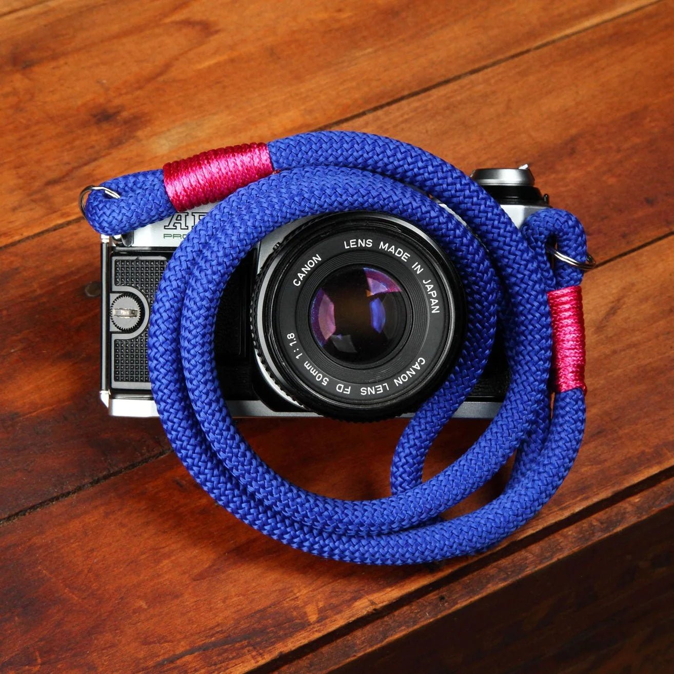 Photogenic Supply Co. Adjustable Rope Camera Strap - Durable & Comfortable Neck Strap for DSLR/Mirrorless Cameras (Cobalt Blue) - Perfect for Travel, Photography & Outdoor Adventures